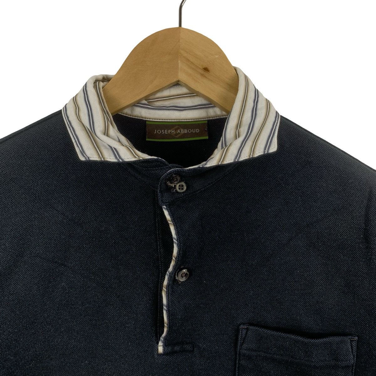 Joseph Abboud JOSEPH ABBOUD Stripe Collar Design Tee Shirt Top Polo Size US L / EU 52-54 / 3 - 5 Thumbnail
