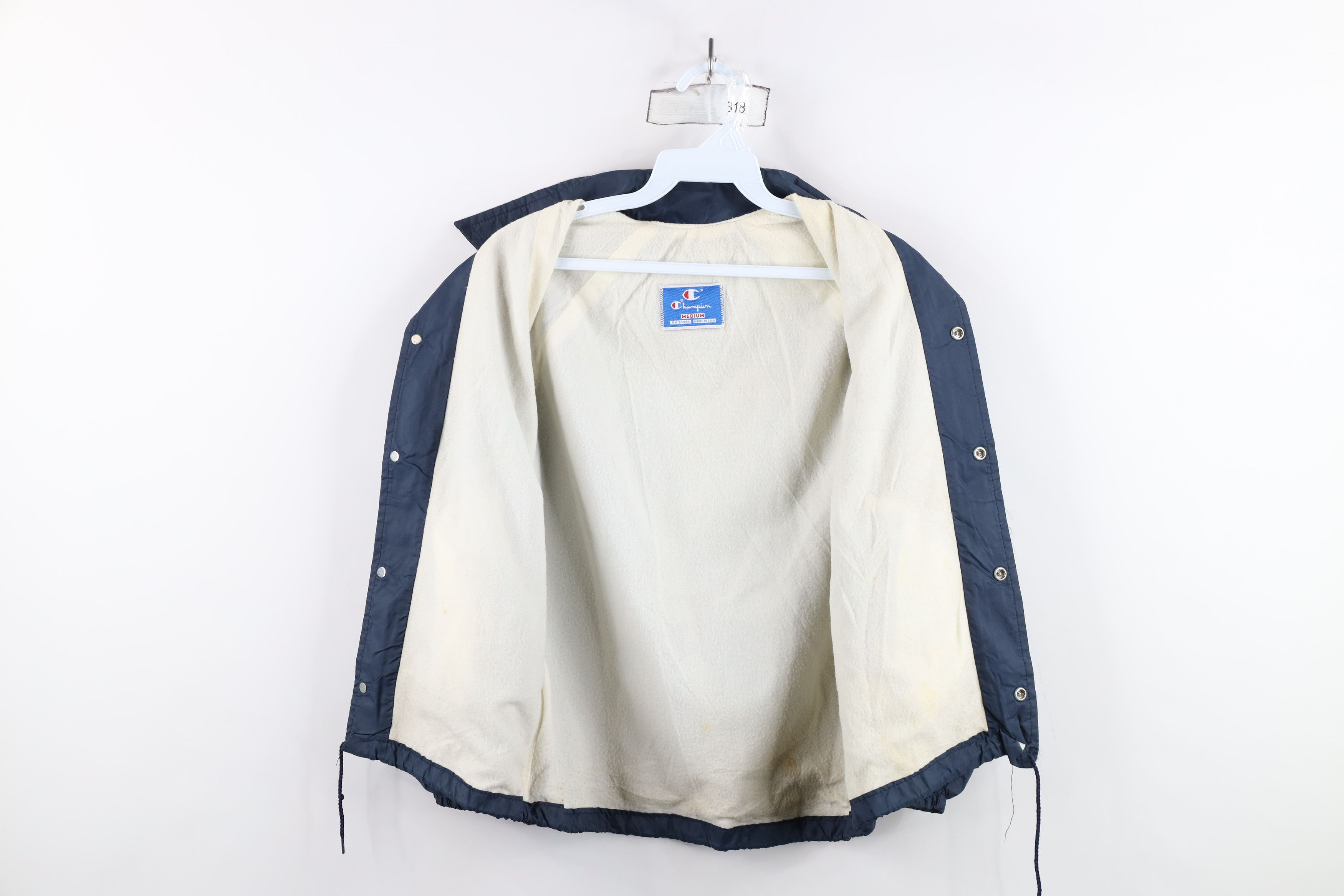 Champion × Vintage Vintage 80s Champion Dame University Coach Jacket Blue USA Size M / US 6-8 / IT 42-44 - 11 Thumbnail