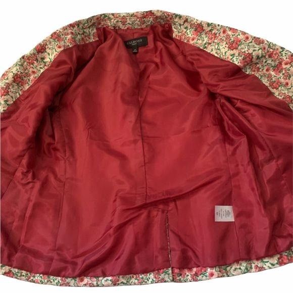 Talbots Talbots Petites Micro Floral Print Romantic Blazer Size XS / US 0-2 / IT 36-38 - 7 Thumbnail