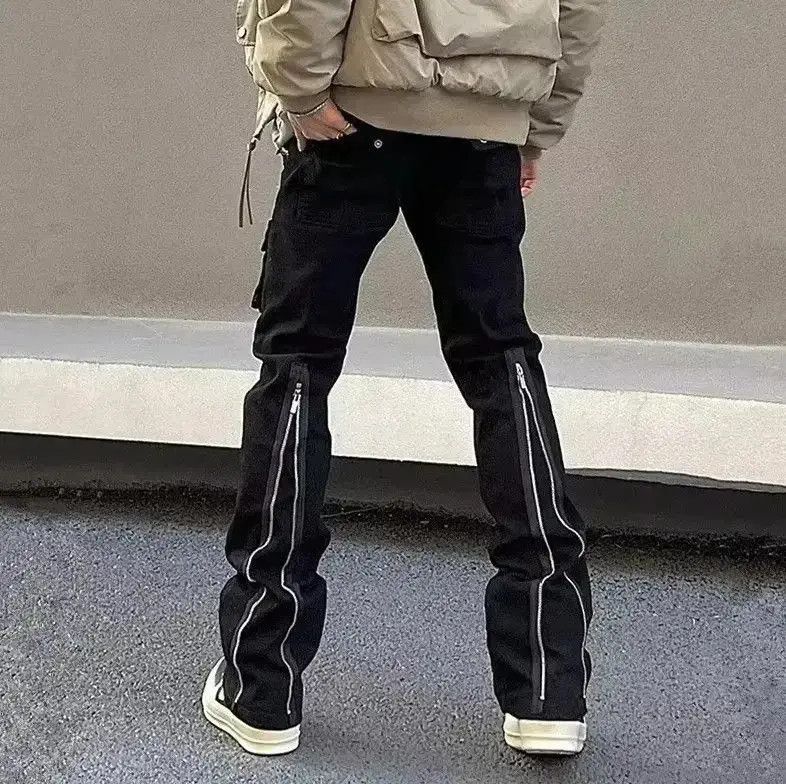 Japanese Brand Black cargo jeans Size US 32 / EU 48 - 6 Thumbnail