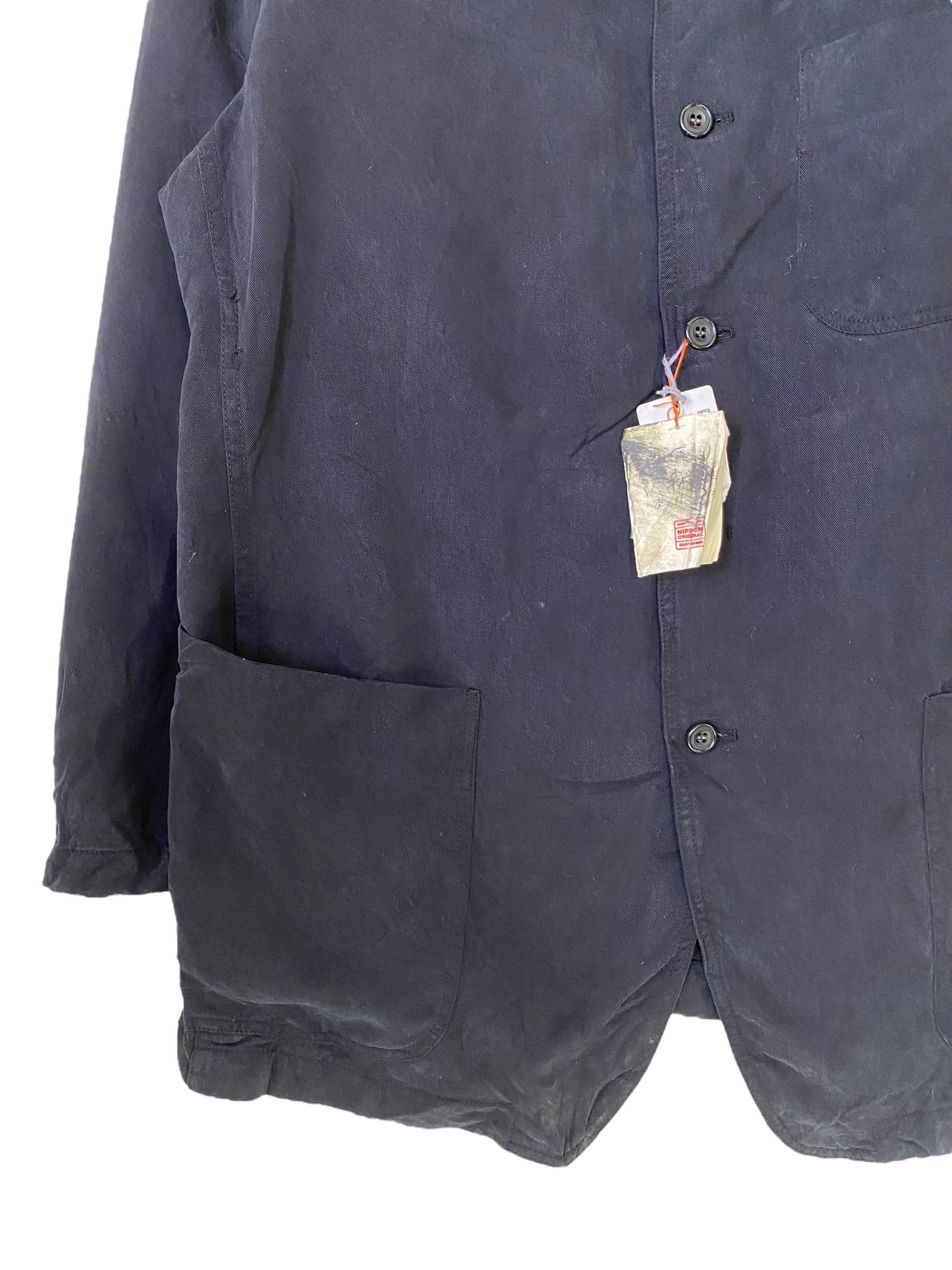 Japanese Brand × Vintage 90s Omori Planning Tencel chore jacket Size US M / EU 48-50 / 2 - 5 Thumbnail
