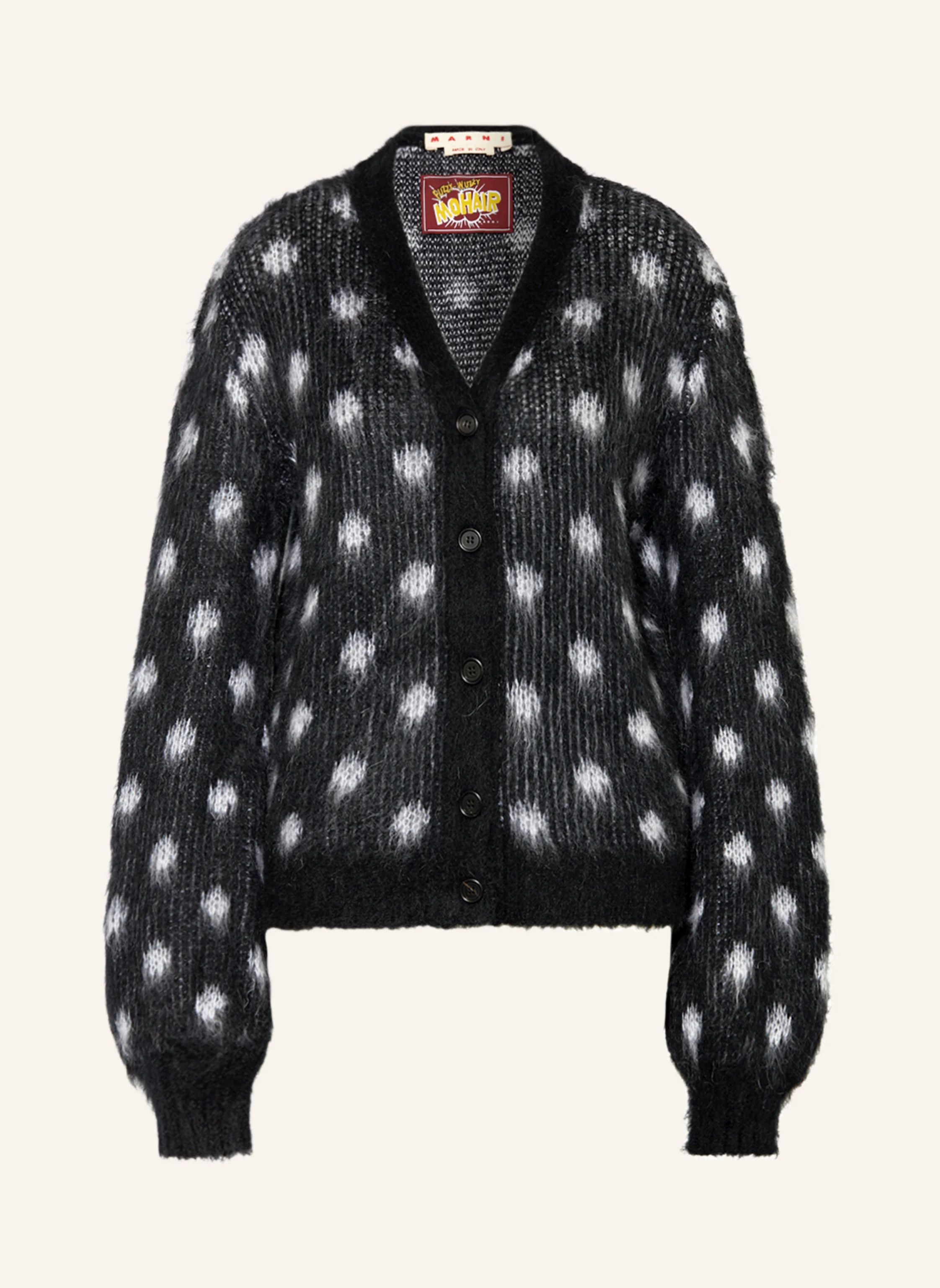 Marni o1y1125 Cardigan in Black/White Size S / US 4 / IT 40 - 1 Thumbnail