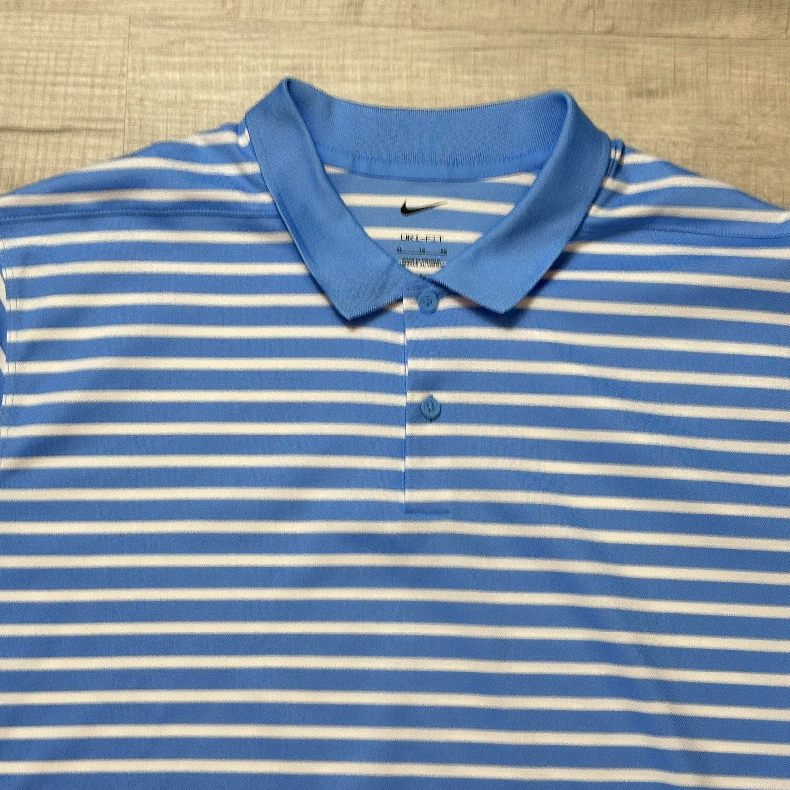 Nike Nike Men's Dri-fit Striped Golf Polo University Blue Size XL Size US XL / EU 56 / 4 - 5 Thumbnail