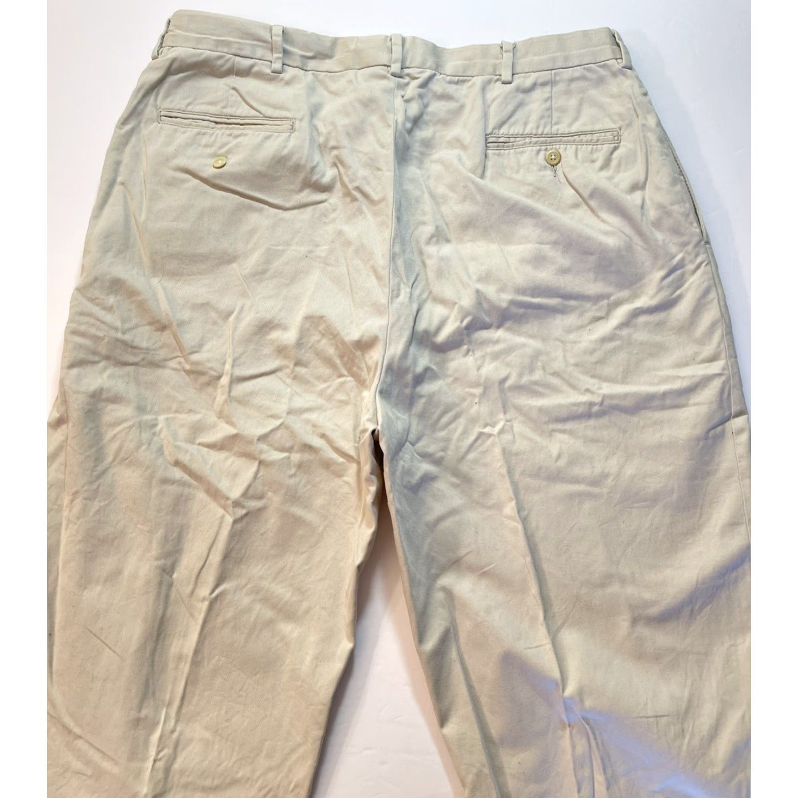 Polo Ralph Lauren VINTAGE Polo Ralph Lauren Chino Pants Mens 38x32 Beige Pleated Classic 90s Size US M / EU 48-50 / 2 - 5 Thumbnail