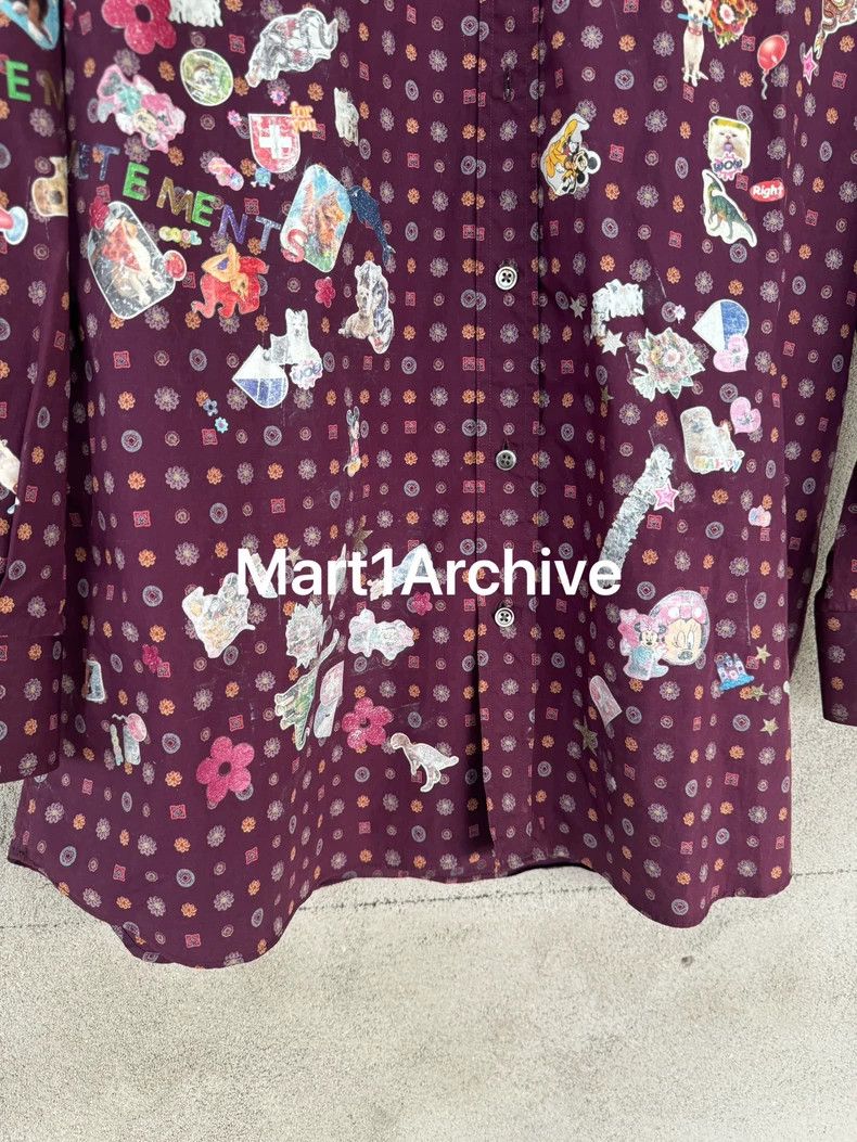 Vetements Vetements 18Fw Purple Paisley Sticker Shirt Size US XS / EU 42 / 0 - 5 Thumbnail