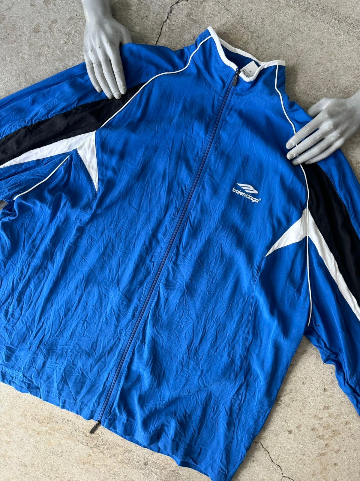 Pre-owned Balenciaga Oversized Track Suit Jacket In Blue