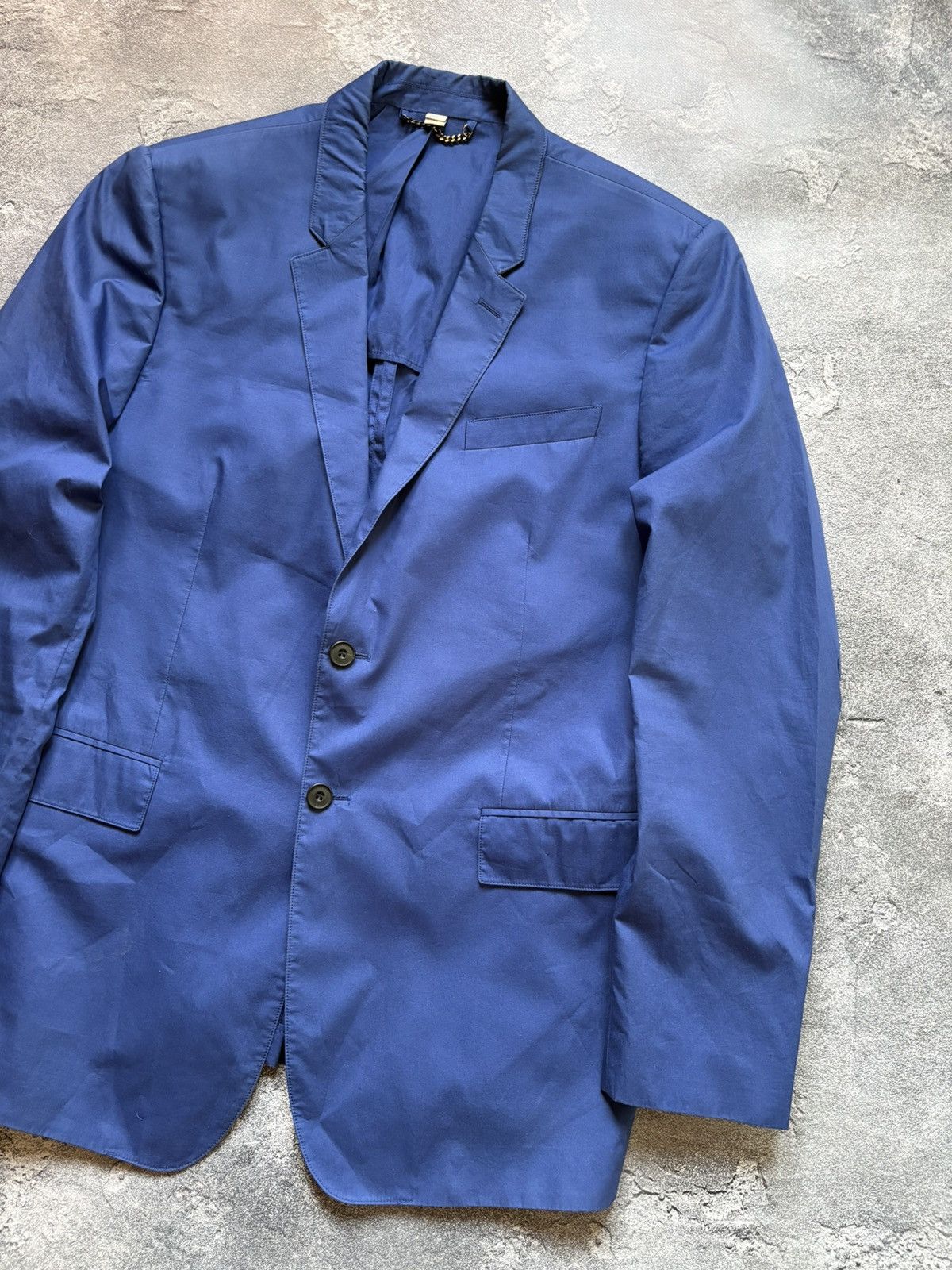Burberry Burberry London Luxury Mens Blue Blazer Jacket Size 54 Rare Size 54R - 3 Thumbnail