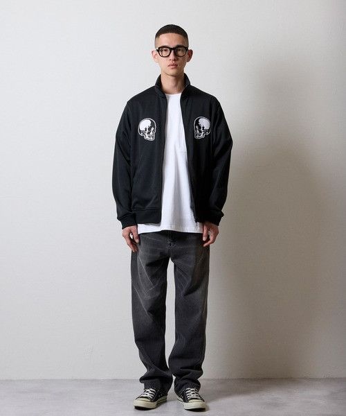 Number (N)ine NUMBER (N)INE 2P SKULL WAPPEN JERSEY STAND TRACK JACKET 3 Size US L / EU 52-54 / 3 - 2 Thumbnail