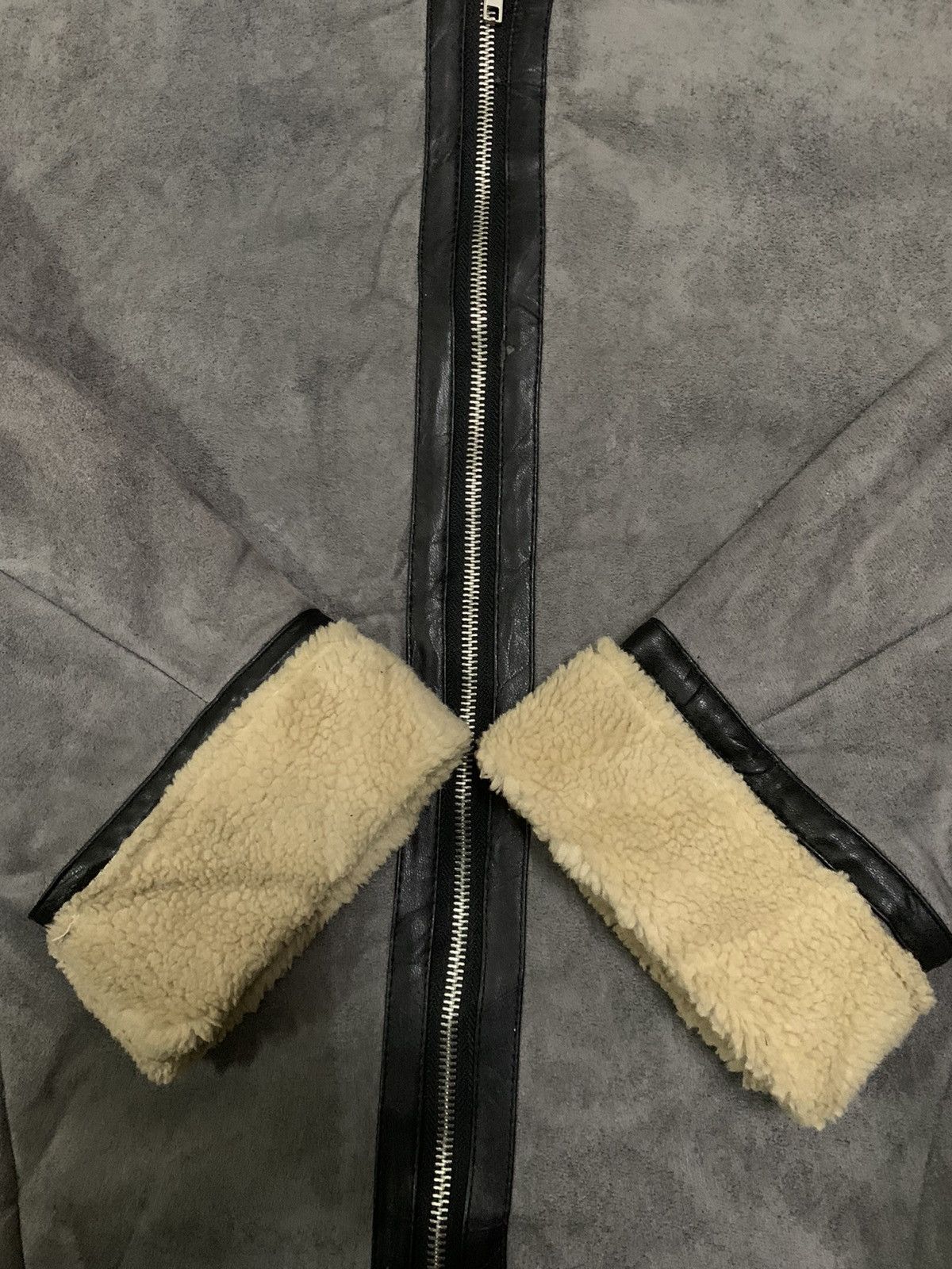 Japanese Brand Japanese WWG Faux Suede Sherpa Lined Oversized B3 Jacket Size US XXL / EU 58 / 5 - 9 Thumbnail