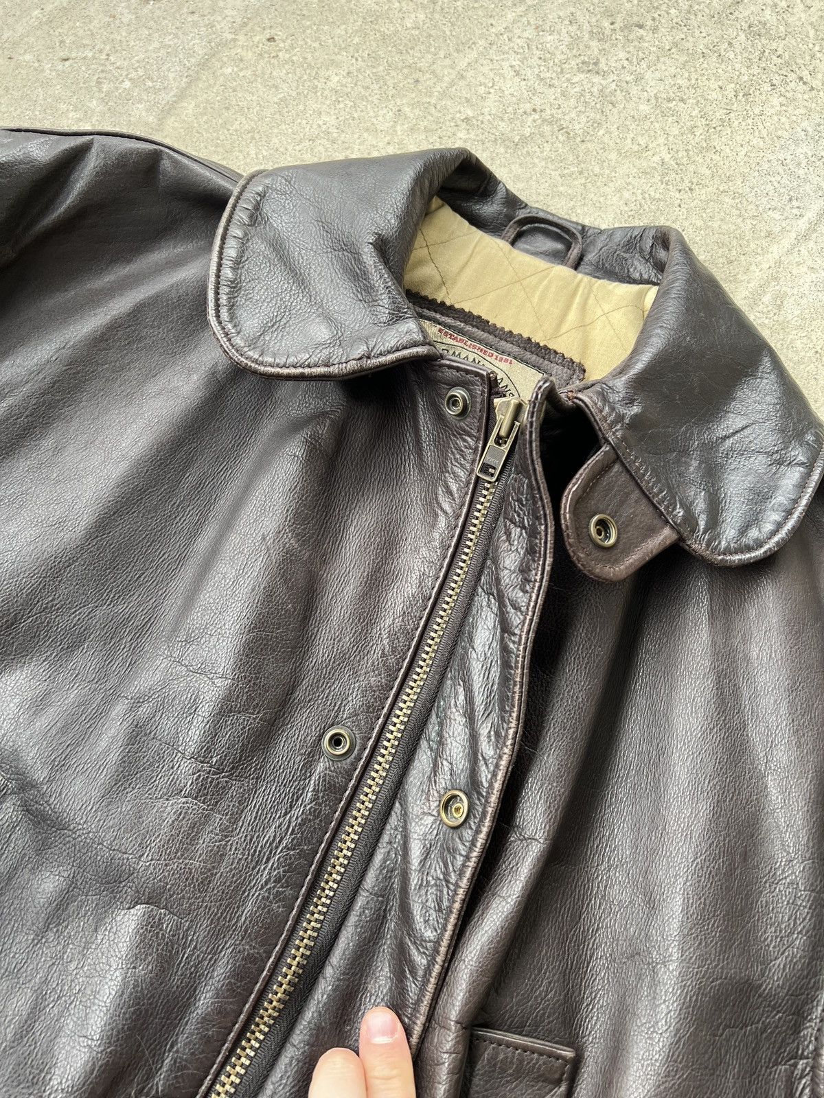 Armani Vintage Armani Jeans Leather Jacket Size US XL / EU 56 / 4 - 5 Thumbnail