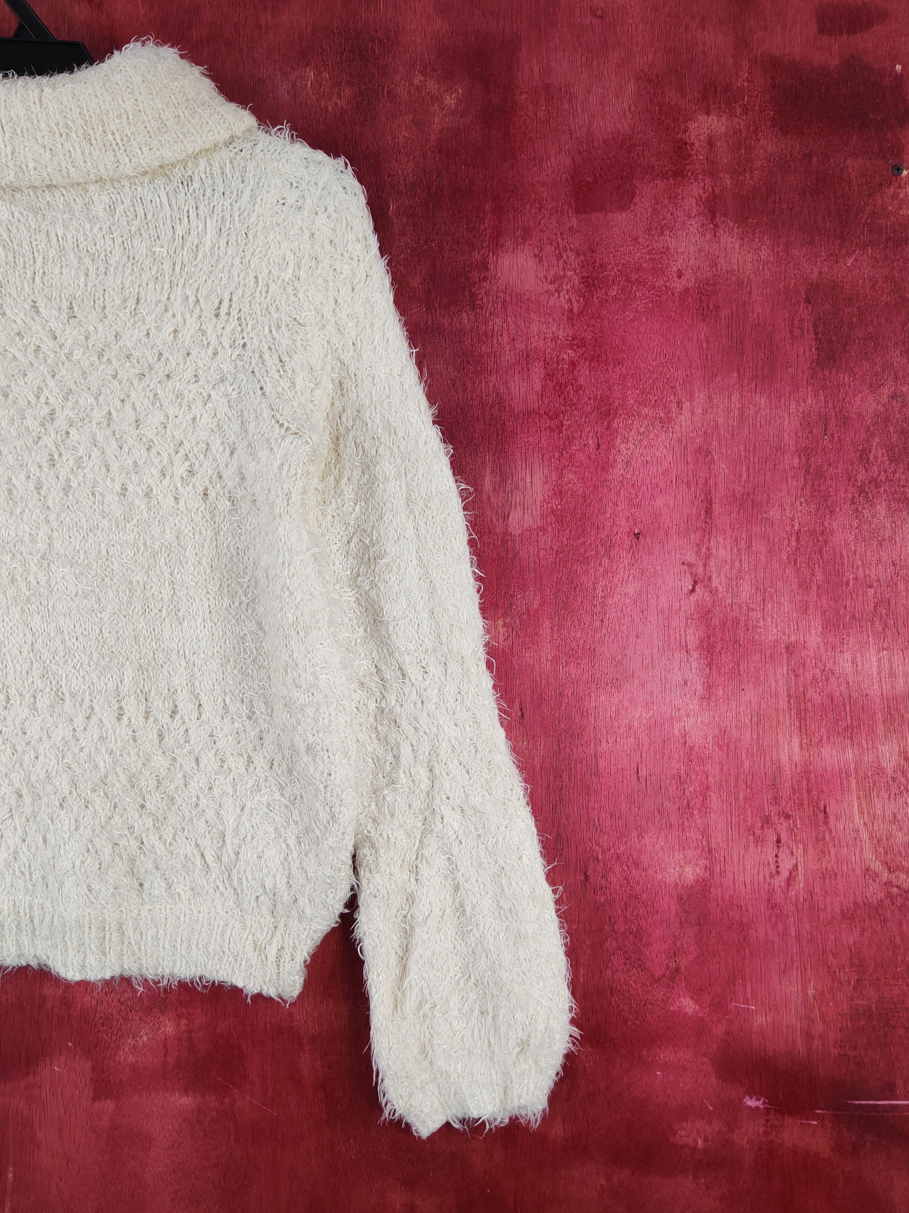 Homespun Knitwear × Japanese Brand Ingni Yellow Shag Shaggy Fur Mohair Knitwear #S2083 Size M / US 6-8 / IT 42-44 - 10 Thumbnail