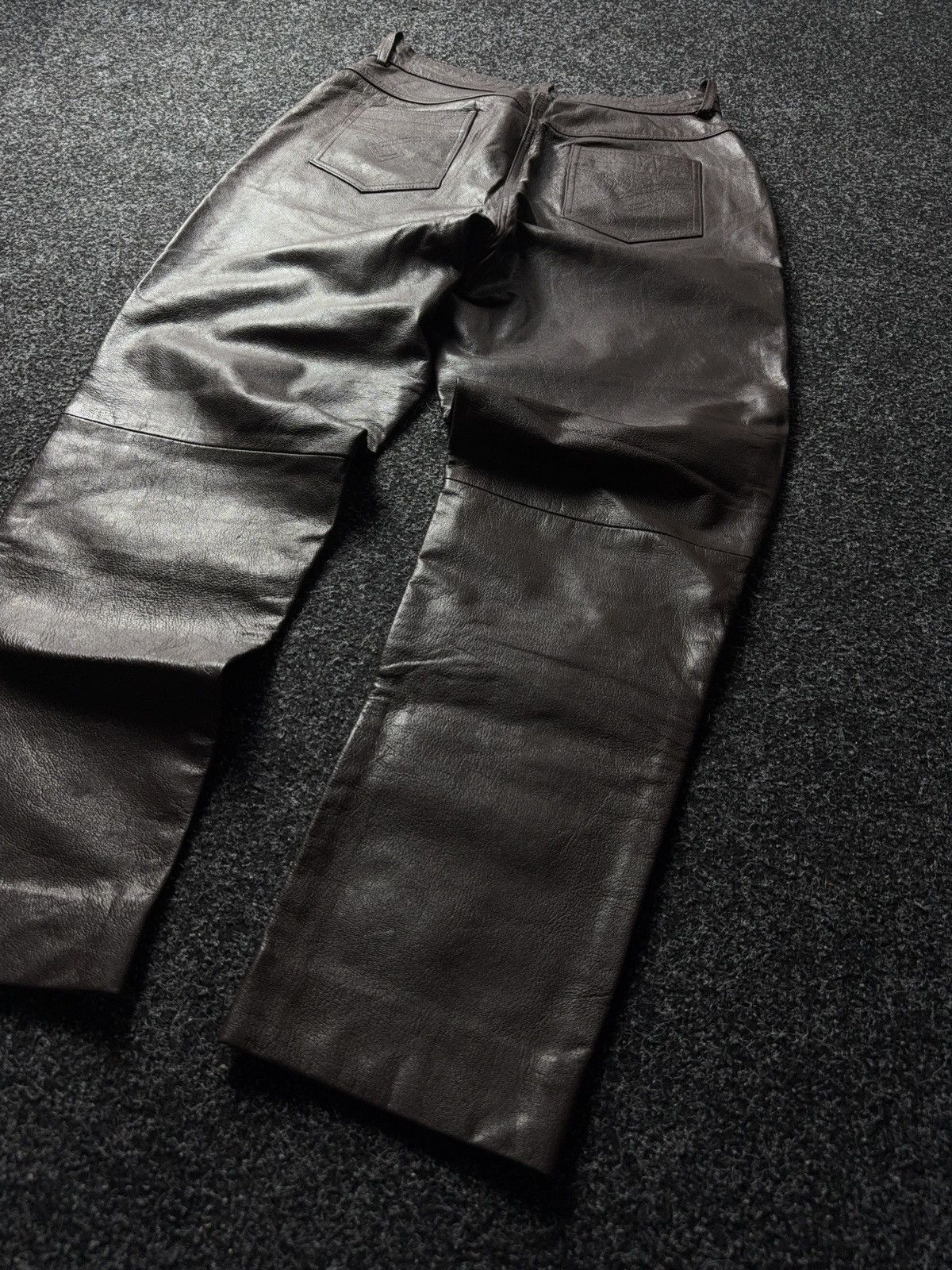 Leather Y2K Vintage Leather Pants Opium Style Alt Biker USA Rare Size US 33 - 13 Thumbnail