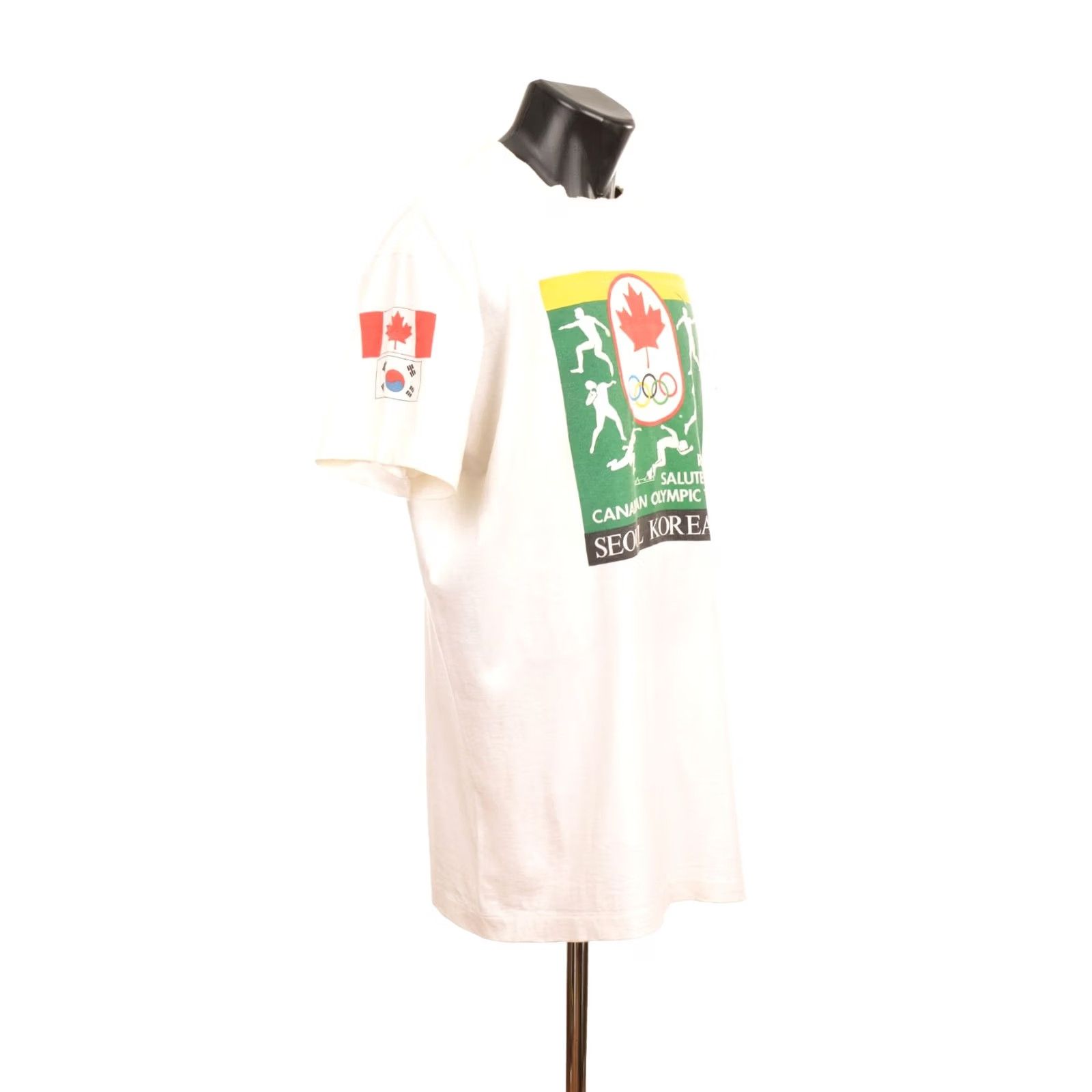 Roots VINTAGE Roots Canadian Olympic Team Seoul Korea 1988 T-Shirt Tee XL White Mens Size US XL / EU 56 / 4 - 5 Thumbnail