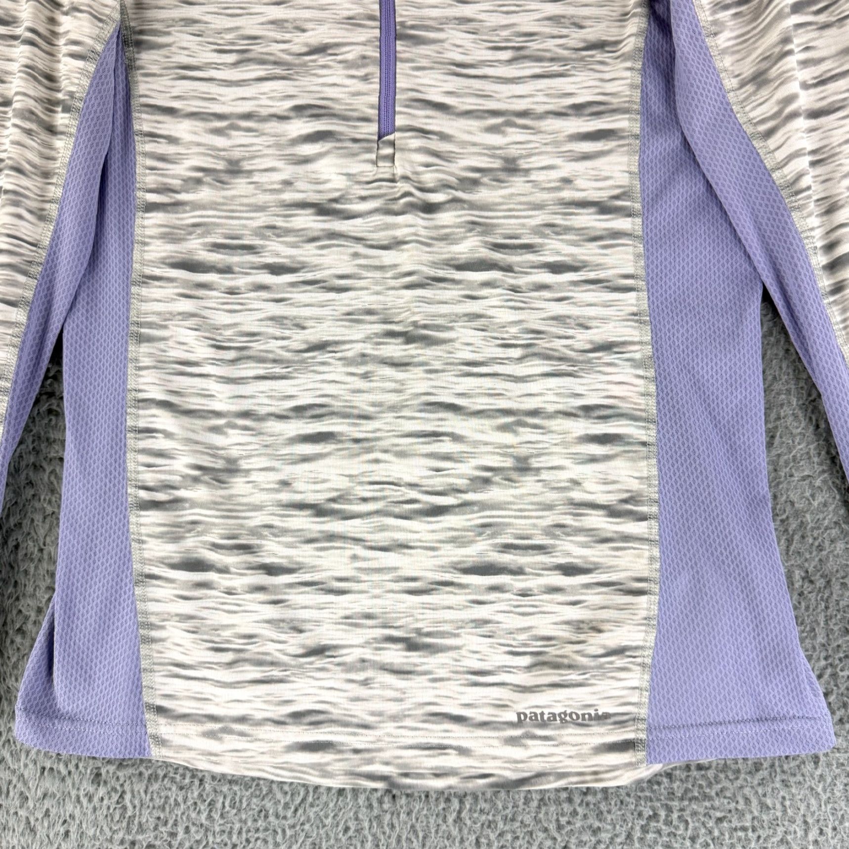 Patagonia Patagonia All Weather Shirt Womens Small Gray Purple 1/4 Zip Mock Neck Stretch Shirt Size S / US 4 / IT 40 - 4 Thumbnail
