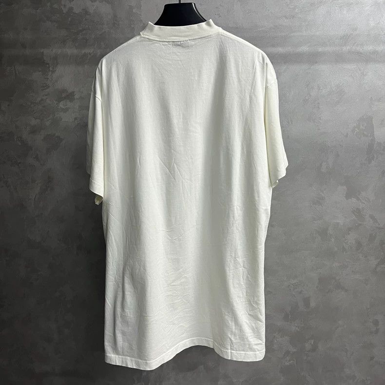 Balenciaga Balenciaga White 24 Letter Pattern Printed Round Neck Casu Size US M / EU 48-50 / 2 - 5 Thumbnail