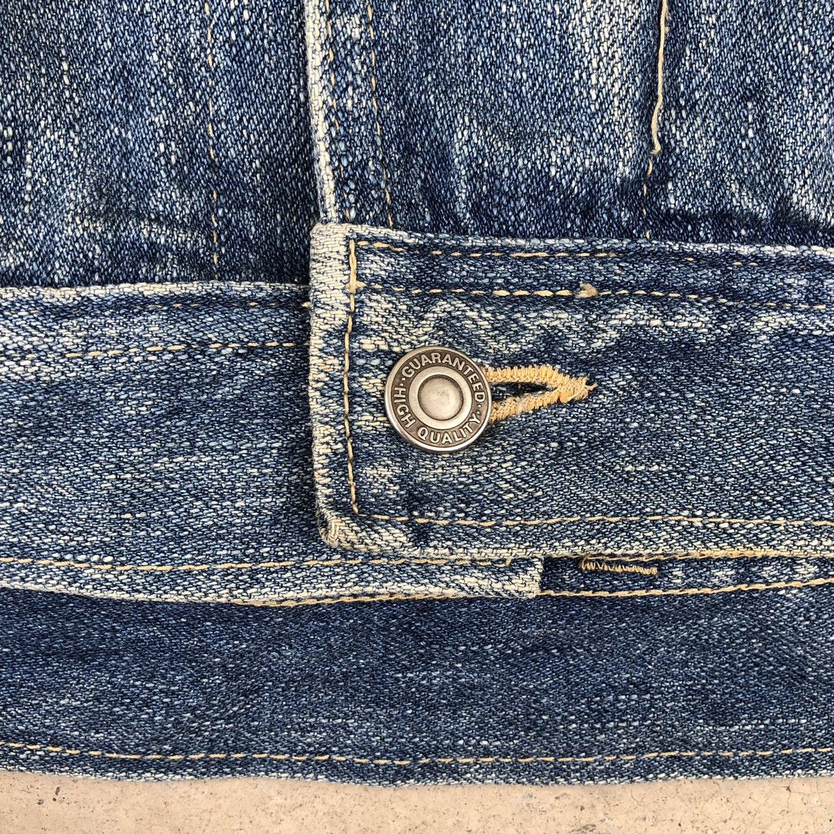 Vintage Vintage 1980s Denim Bomber Buckle Jacket Pockets Size US L / EU 52-54 / 3 - 17 Thumbnail