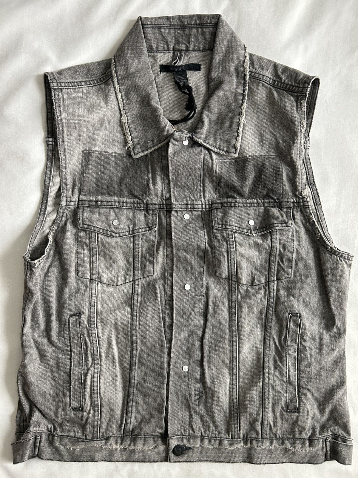 Ksubi Ksubi Denim Vest Hypnosis Cut Off Distressed Decal Size US L / EU 52-54 / 3 - 1 Thumbnail