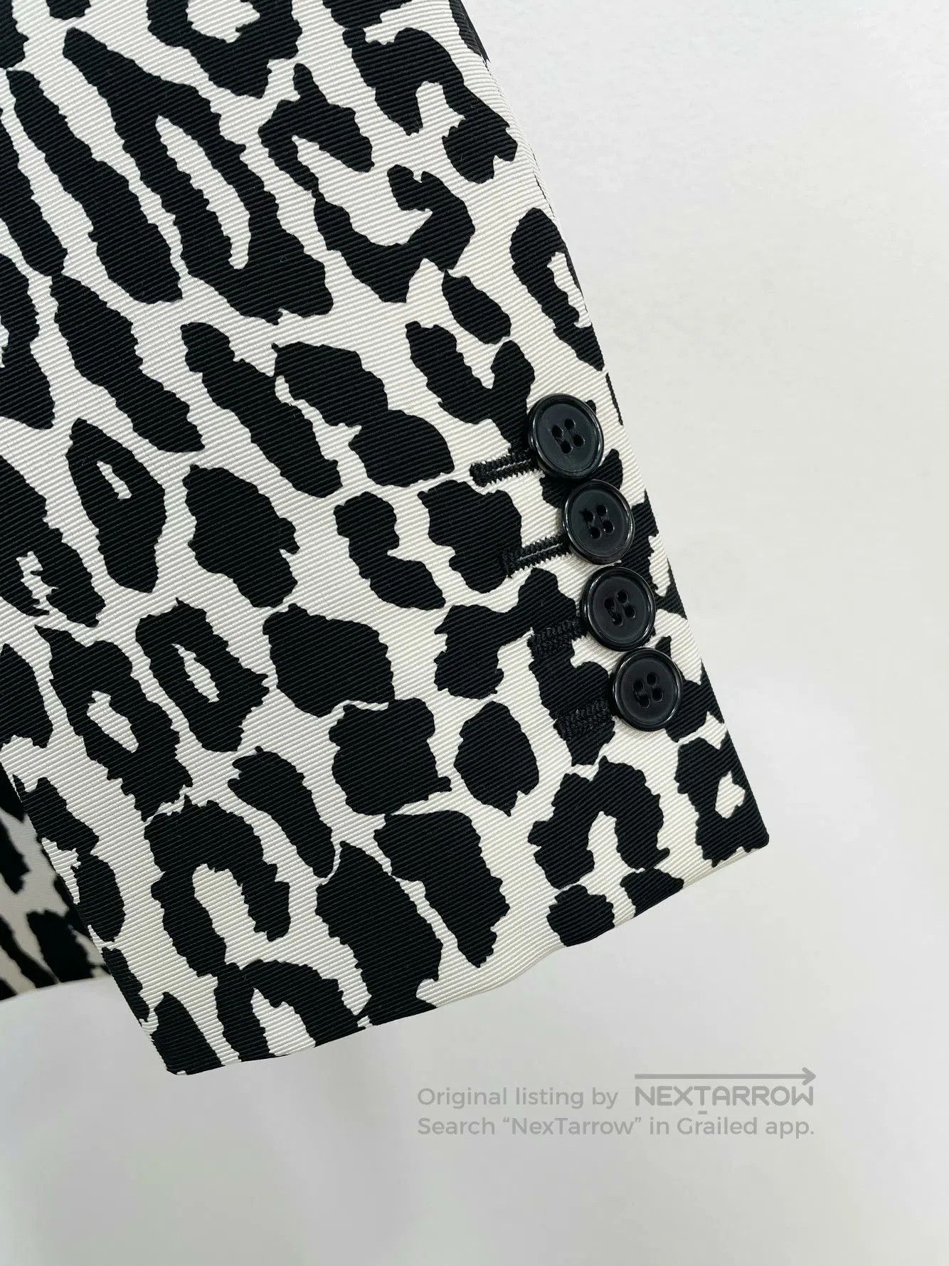 Saint Laurent Paris Saint Laurent Black White Leopard Blazer. Size US M / EU 48-50 / 2 - 3 Thumbnail
