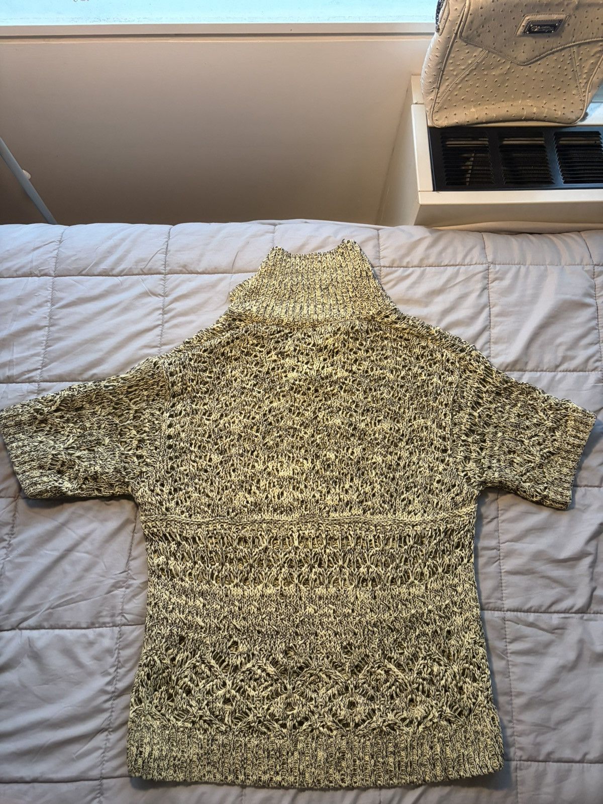 Zara ZARA Green/Black Heavy Knit Tee Size US L / EU 52-54 / 3 - 5 Thumbnail