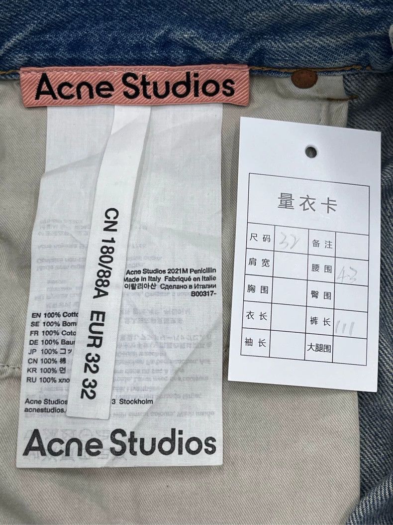 Acne Studios Acne Studios 2021M Blue Mud-Dyed Ripped Slightly Flared Jea Size US 32 / EU 48 - 5 Thumbnail