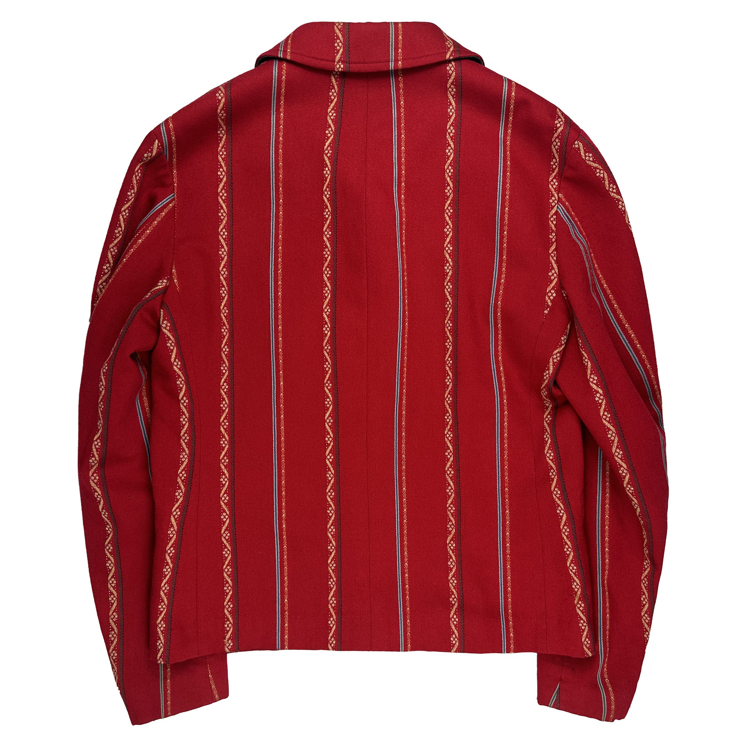 Comme des Garcons Homme Plus AD2000 Striped Red Jacket Size US M / EU 48-50 / 2 - 2 Thumbnail