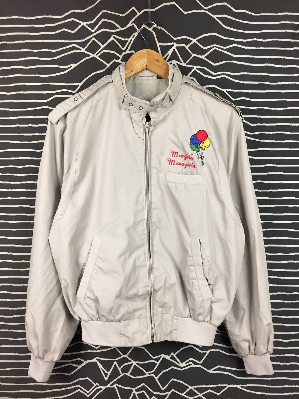 Members Only Vtg Members Only Margie's Menagerie Logo Racer Bomber Jacket Size US M / EU 48-50 / 2 - 1 Thumbnail