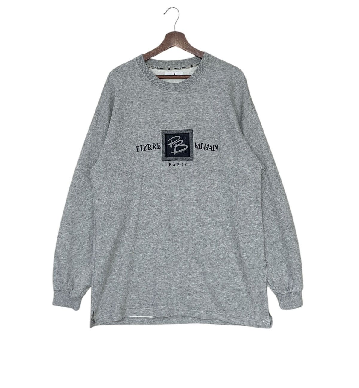 Pierre Balmain × Vintage Vintage Brand Pierre Balmain Big Logo Sweatshirt 1990s Size US XXL / EU 58 / 5 - 1 Thumbnail