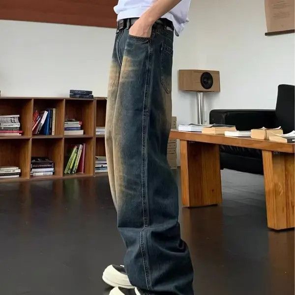 Japanese Brand Riyo Men's Street Wash Vintage Distressed Straight Jeans Size US 32 / EU 48 - 5 Thumbnail