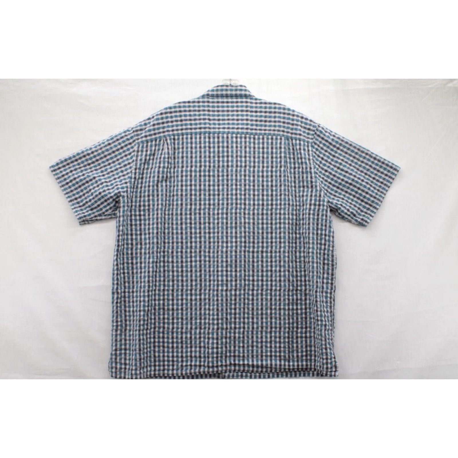 Vintage L.L. Bean Shirt Men's XL Blue Black Plaid Short Sleeve Cotton Outdoors Size US XL / EU 56 / 4 - 3 Thumbnail
