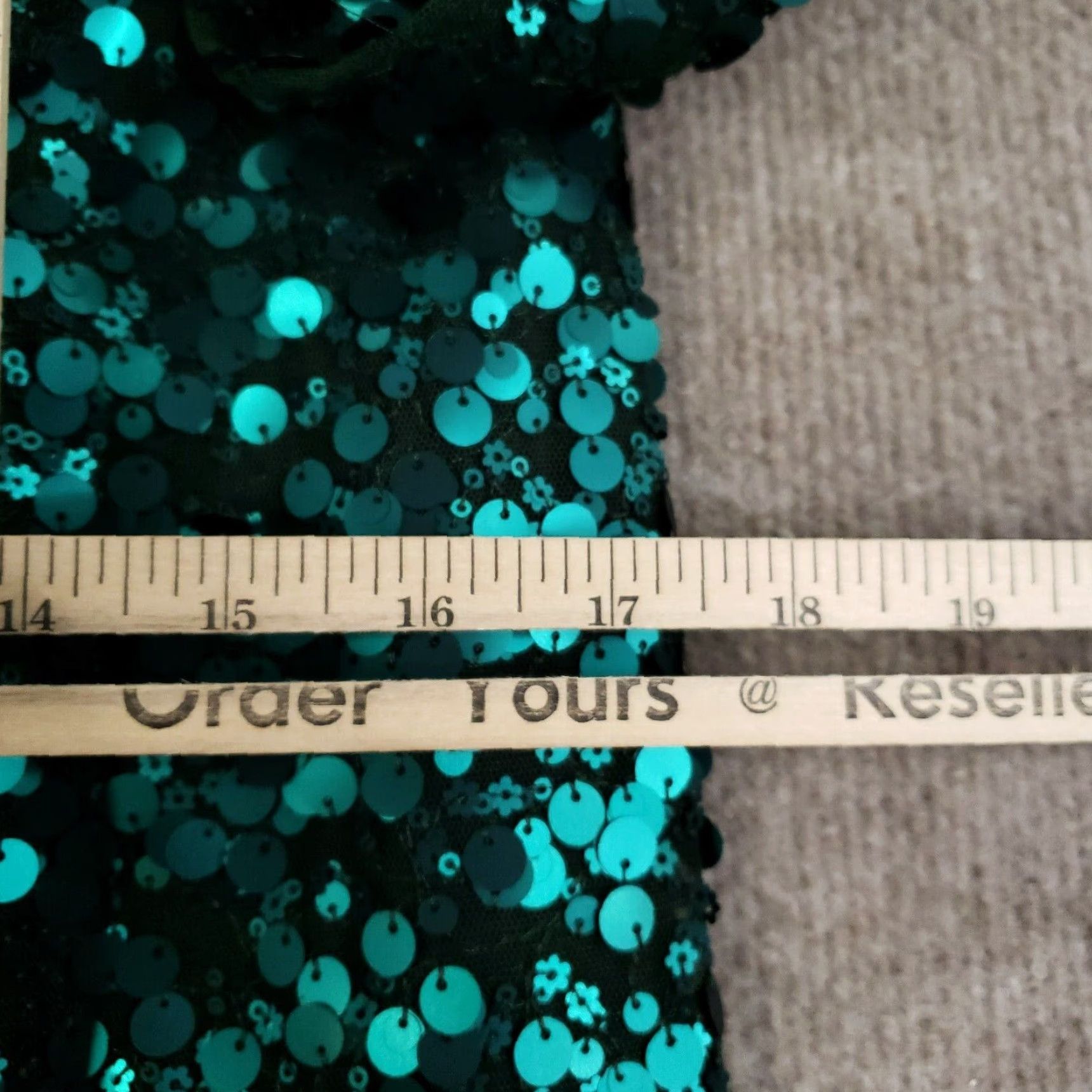 Scotch & Soda VINTAGE Scotch & Soda Skirt Women Small Green Sequin A-Line Knee Length Belted Casual Shimmer Size 28" / US 6 / IT 42 - 4 Thumbnail