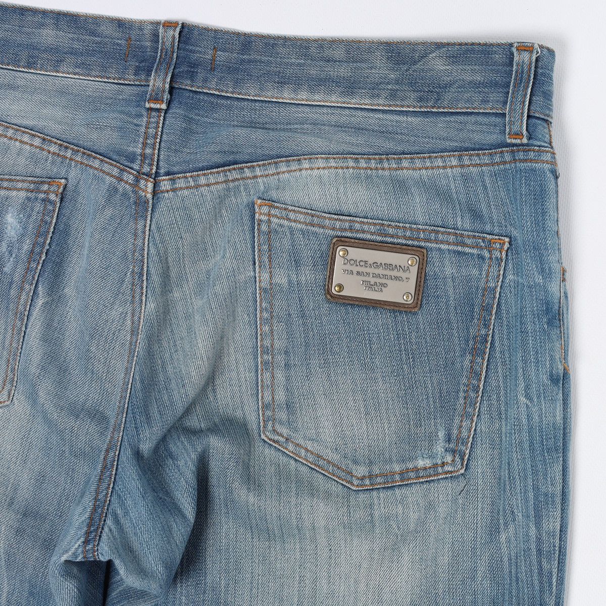 Dolce & Gabbana Dolce Gabbana Fade Denim Pants Blue Jeans Metal Logo Washed Size US 34 / EU 50 - 17 Thumbnail