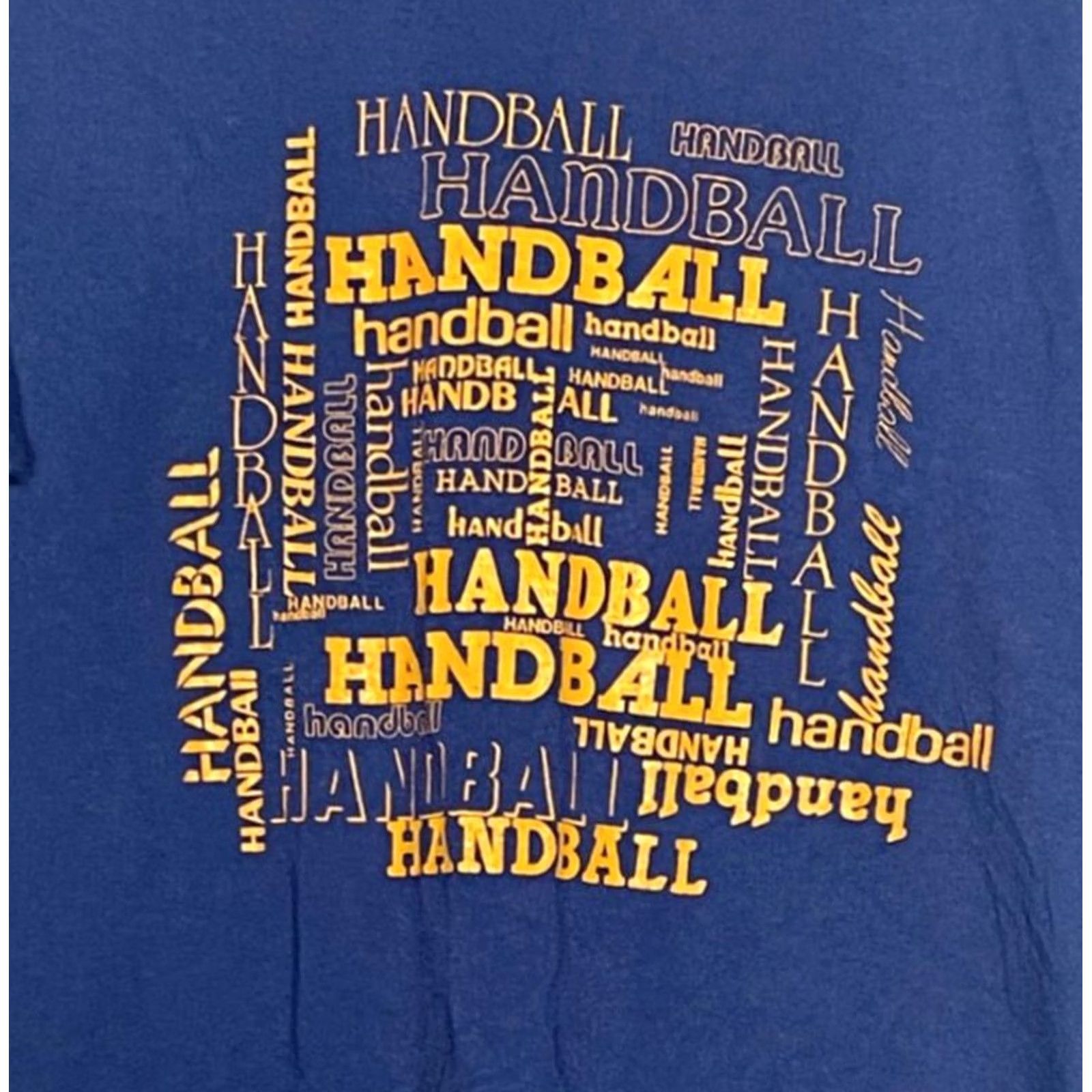 Hanes VINTAGE Hanes Handball T-Shirt Adult XL Navy Blue USA Spellout Graphic Size US XL / EU 56 / 4 - 2 Thumbnail
