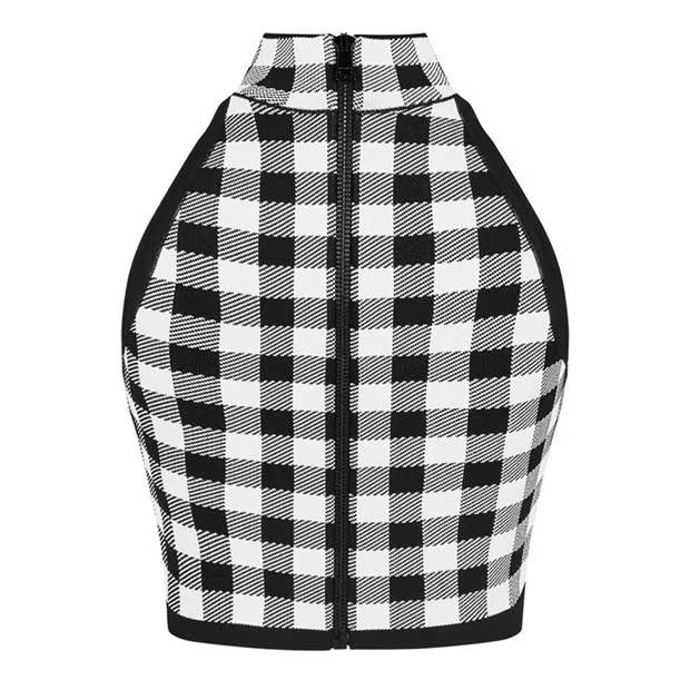 Balmain o1g2r1mq0924 Tank Tops in Black & White Size XS / US 0-2 / IT 36-38 - 2 Thumbnail