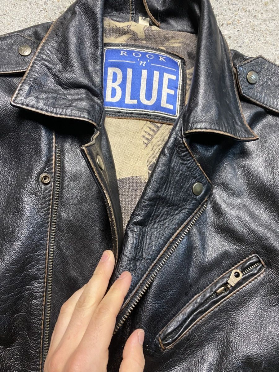 Other Leather jacket bomber avant garde archive rock n blue black Size US M / EU 48-50 / 2 - 13 Thumbnail
