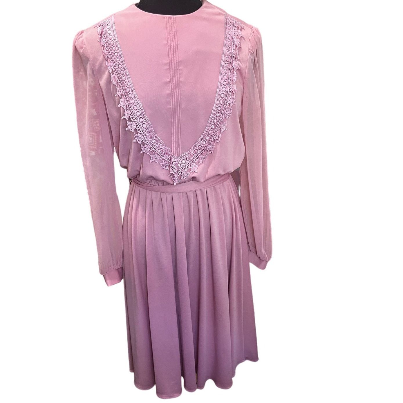 Vintage NWT Vintage 80s Amy Deb Mauve Pink Dress 16 XLarge Cottage Size XL / US 12-14 / IT 48-50 - 1 Thumbnail