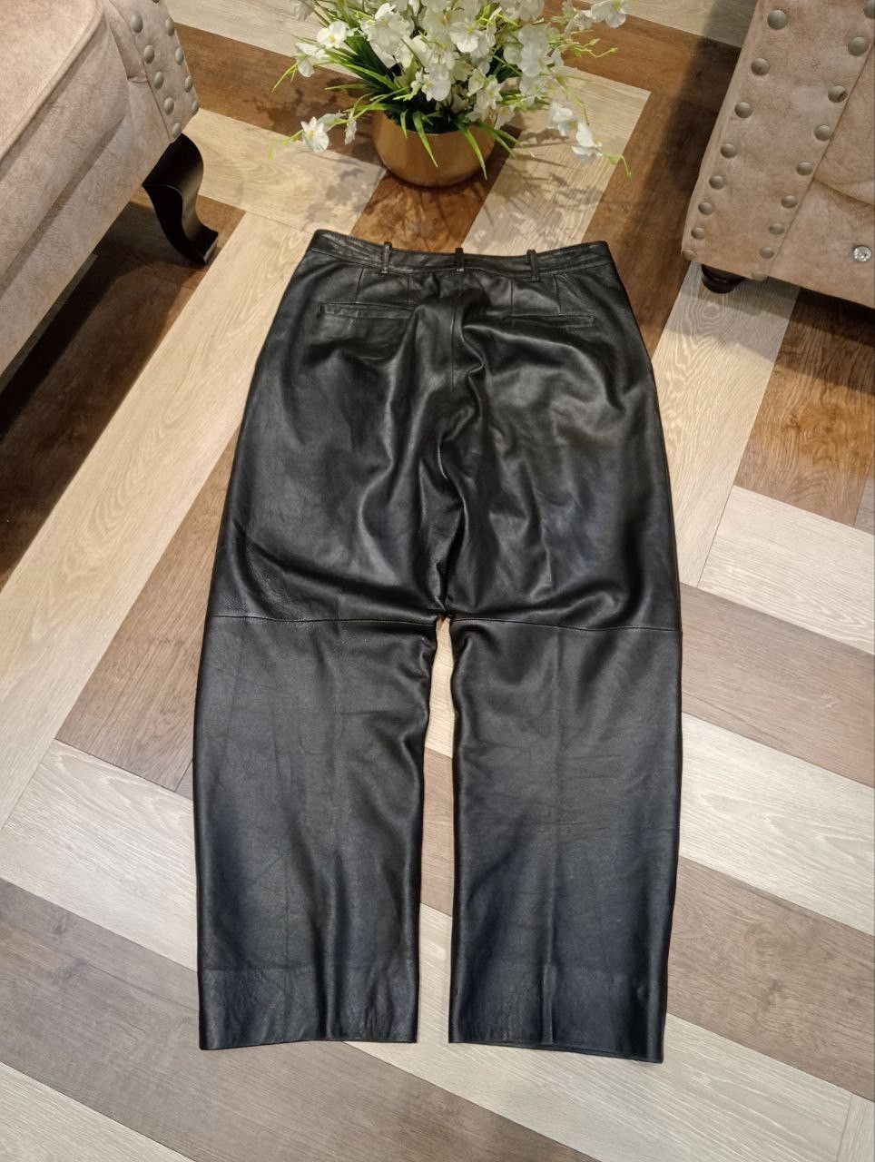 Japanese Brand VINTAGE JAPANESE SHEEPSKIN LEATHER BAGGY PANTS Size US 33 - 7 Thumbnail