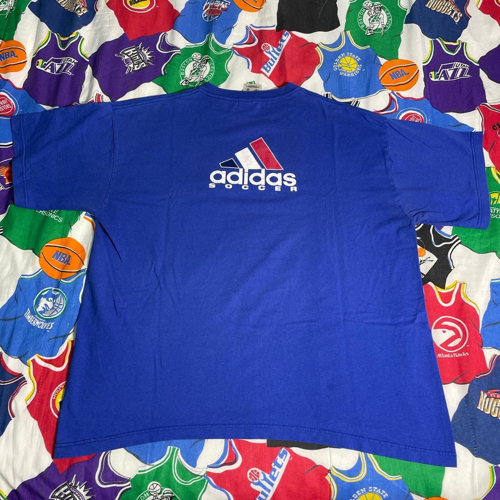 Adidas × Vintage Vintage Adidas France FFF FIFA World Cup MLS Soccer Tee Size US XL / EU 56 / 4 - 2 Thumbnail