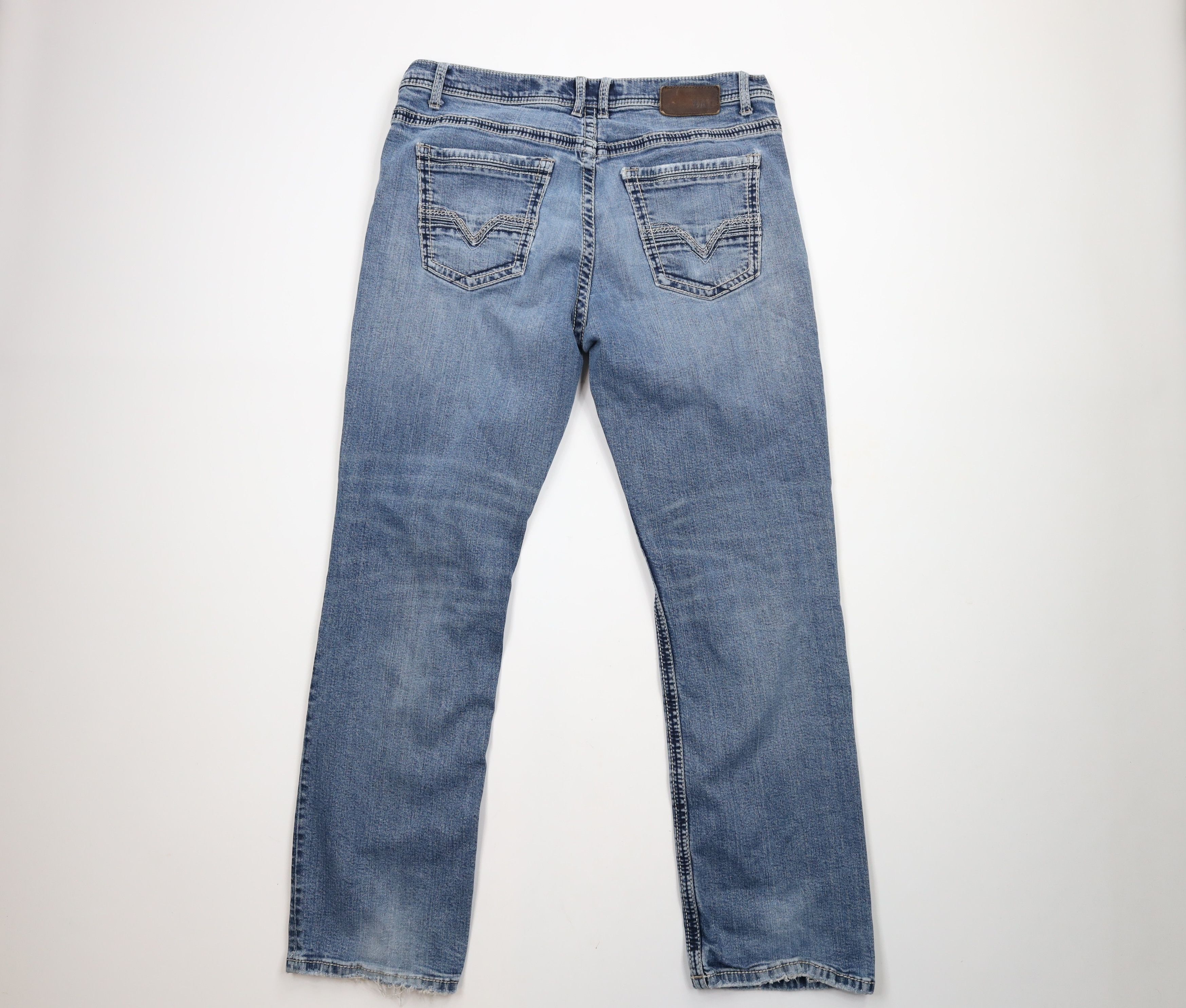 BKE × Vintage Buckle BKE Thick Stitch Tyler Straight Leg Denim Jeans AS IS Size US 36 / EU 52 - 9 Thumbnail