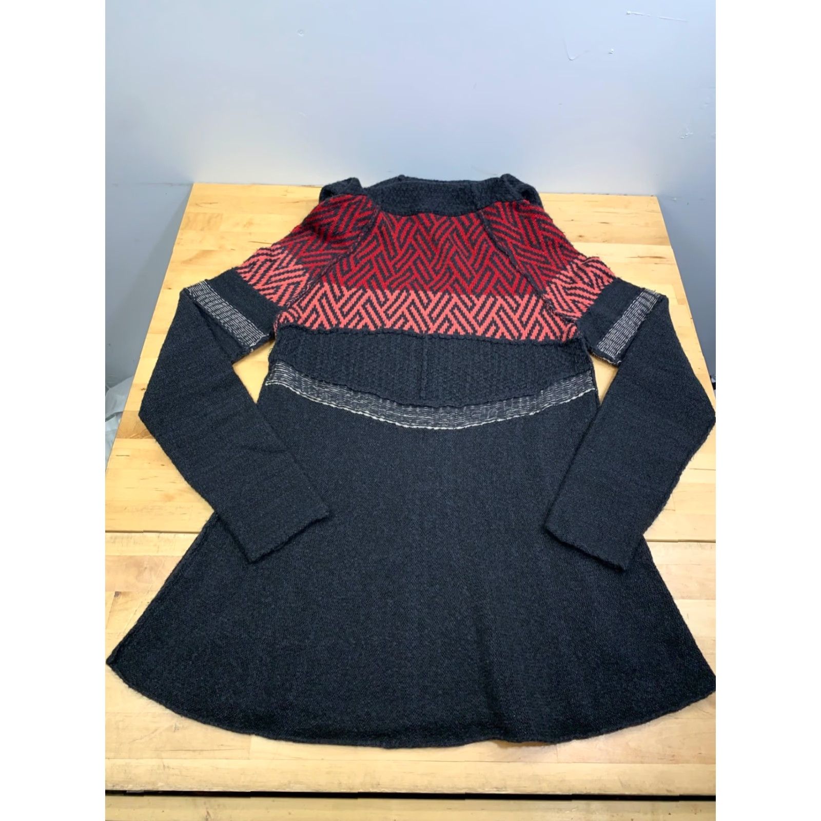 Free People Free People Sweater Hoodie Womens L Wool Blend Knit Pullover Multicolor 12550 Size L / US 10 / IT 46 - 7 Thumbnail