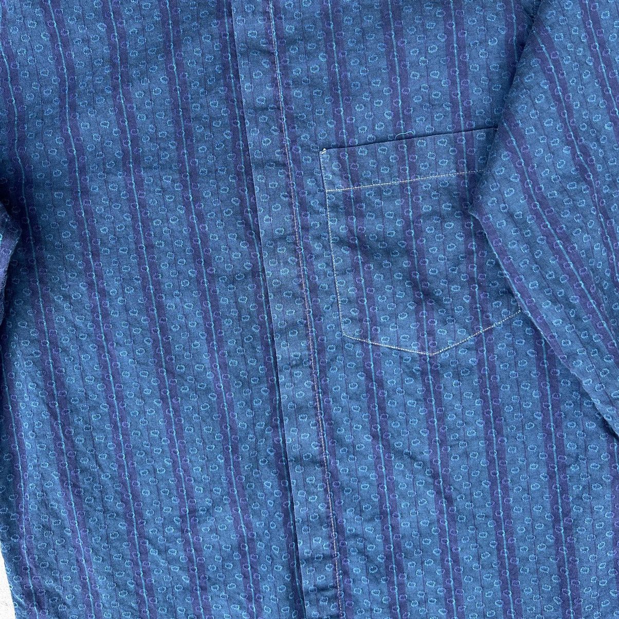 Other × Vintage Vintage 90s Vertical Stripe Pattern Button Down Italy Made Size US M / EU 48-50 / 2 - 4 Thumbnail