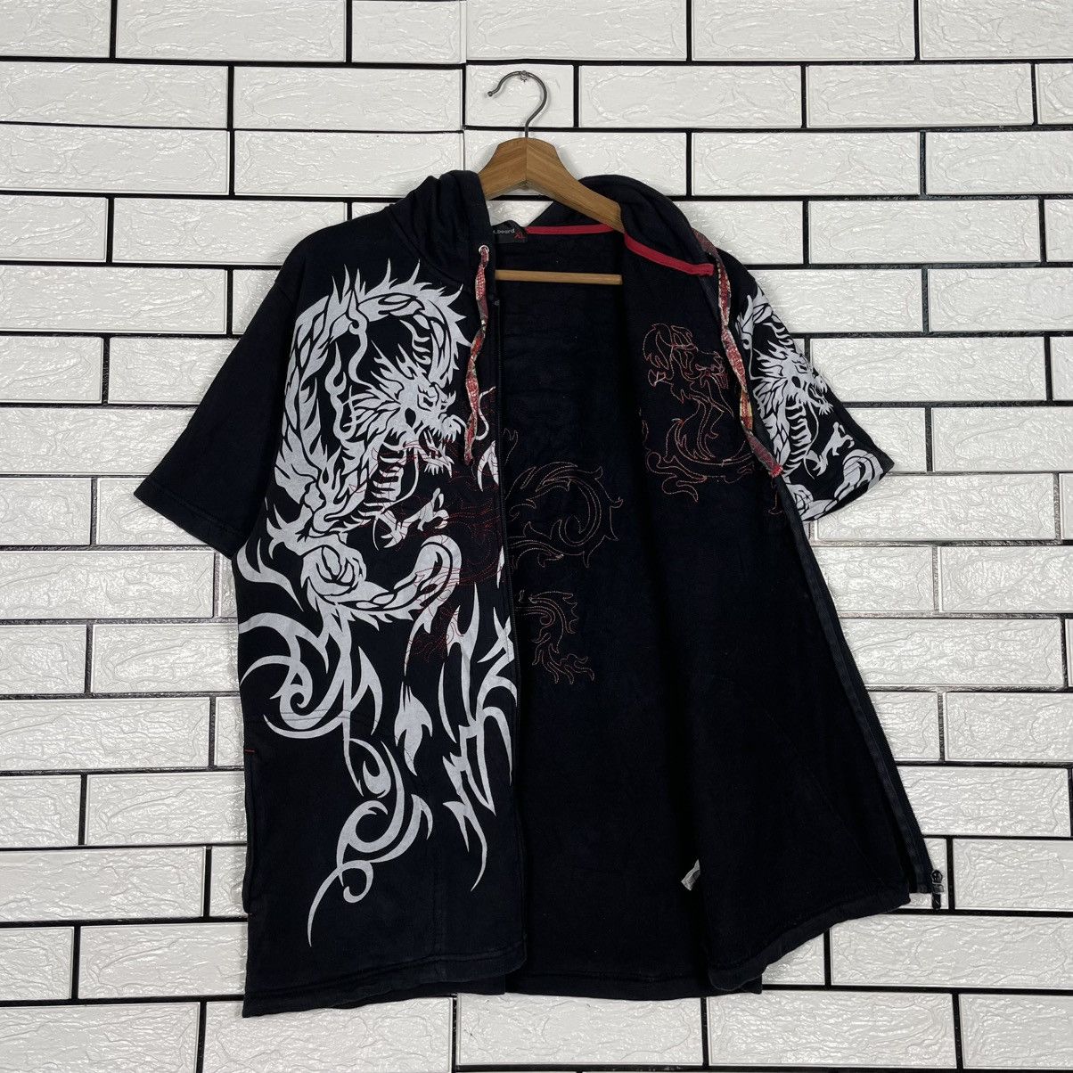 Japanese Brand M. Board Dragon Sukajan Short Sleeve Hoodie Size US M / EU 48-50 / 2 - 10 Thumbnail