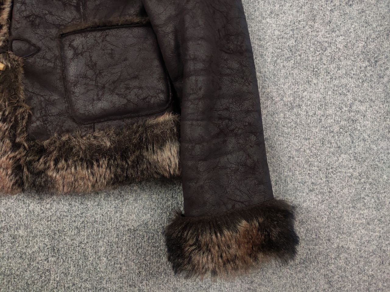 If Six Was Nine Vintage Swag Opium Y2K Hysteric Fur Coat Jacket Mixed LGB Size L / US 10 / IT 46 - 6 Thumbnail