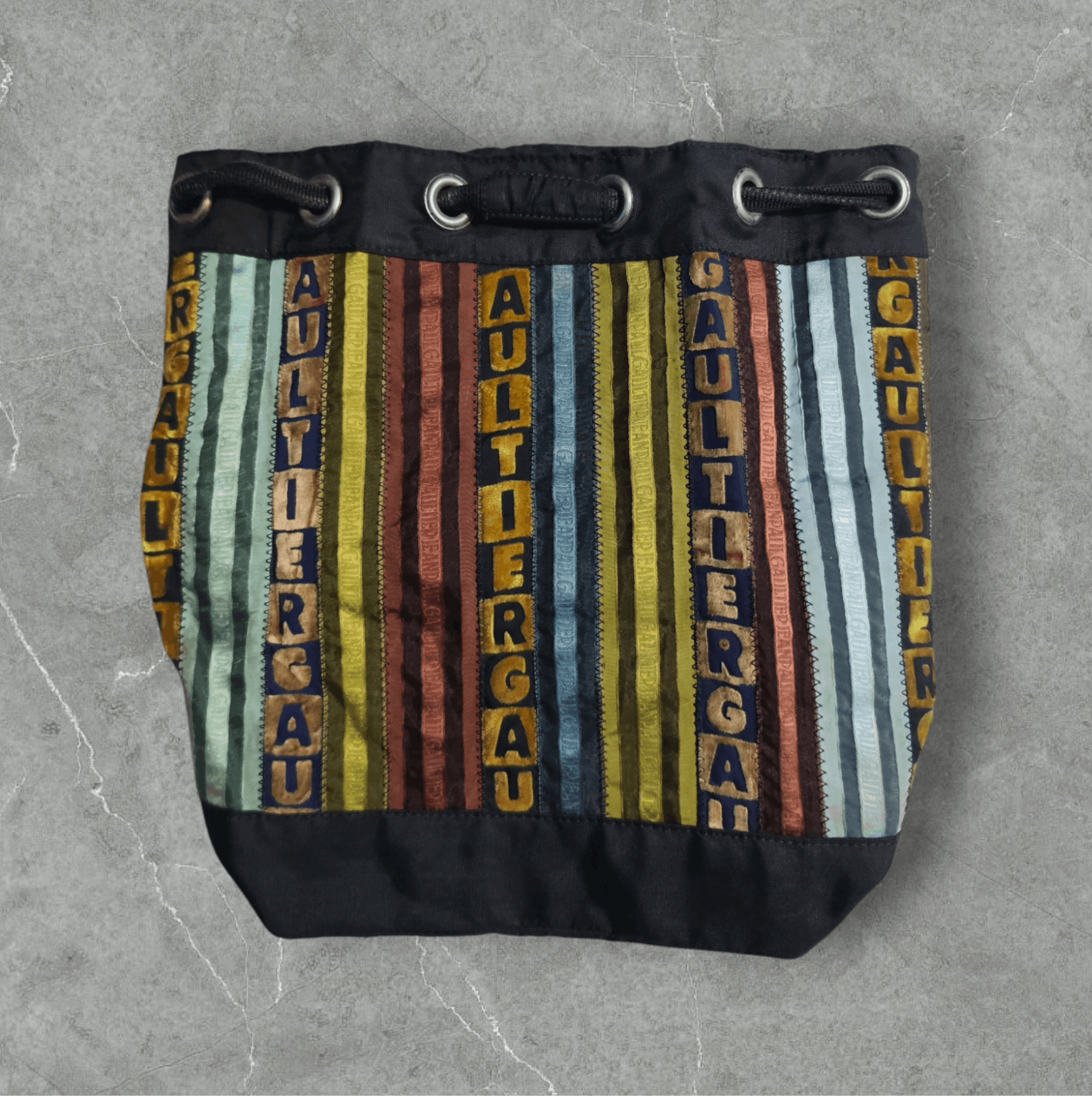 Jean Paul Gaultier Vintage Jean Paul Gaultier Special Fabric Drawstring Backpac Size ONE SIZE - 2 Thumbnail