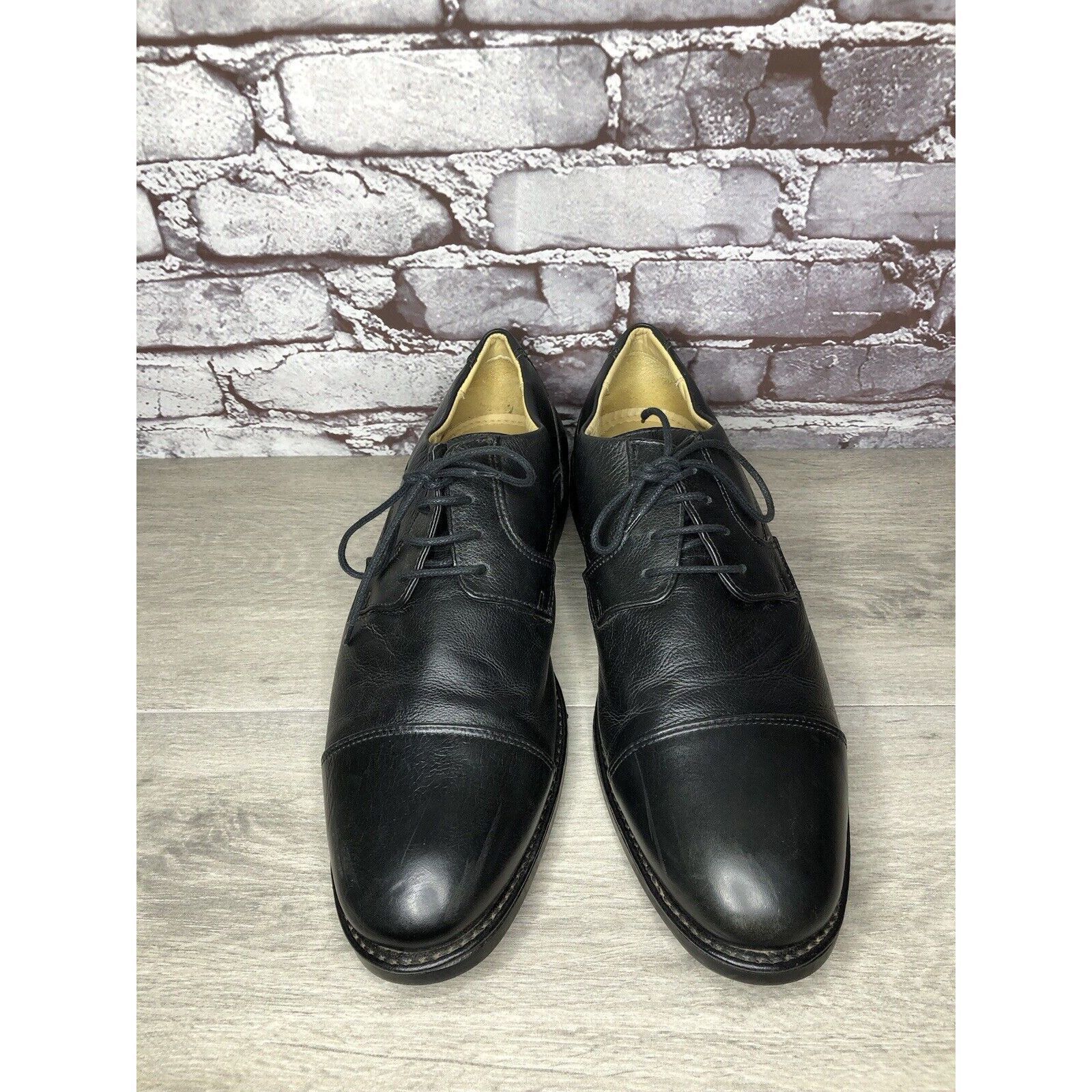Other Studio Belverde Duke Black Leather Cap Toe Oxfords Dress Sho Size US 11 / EU 44 - 11 Thumbnail