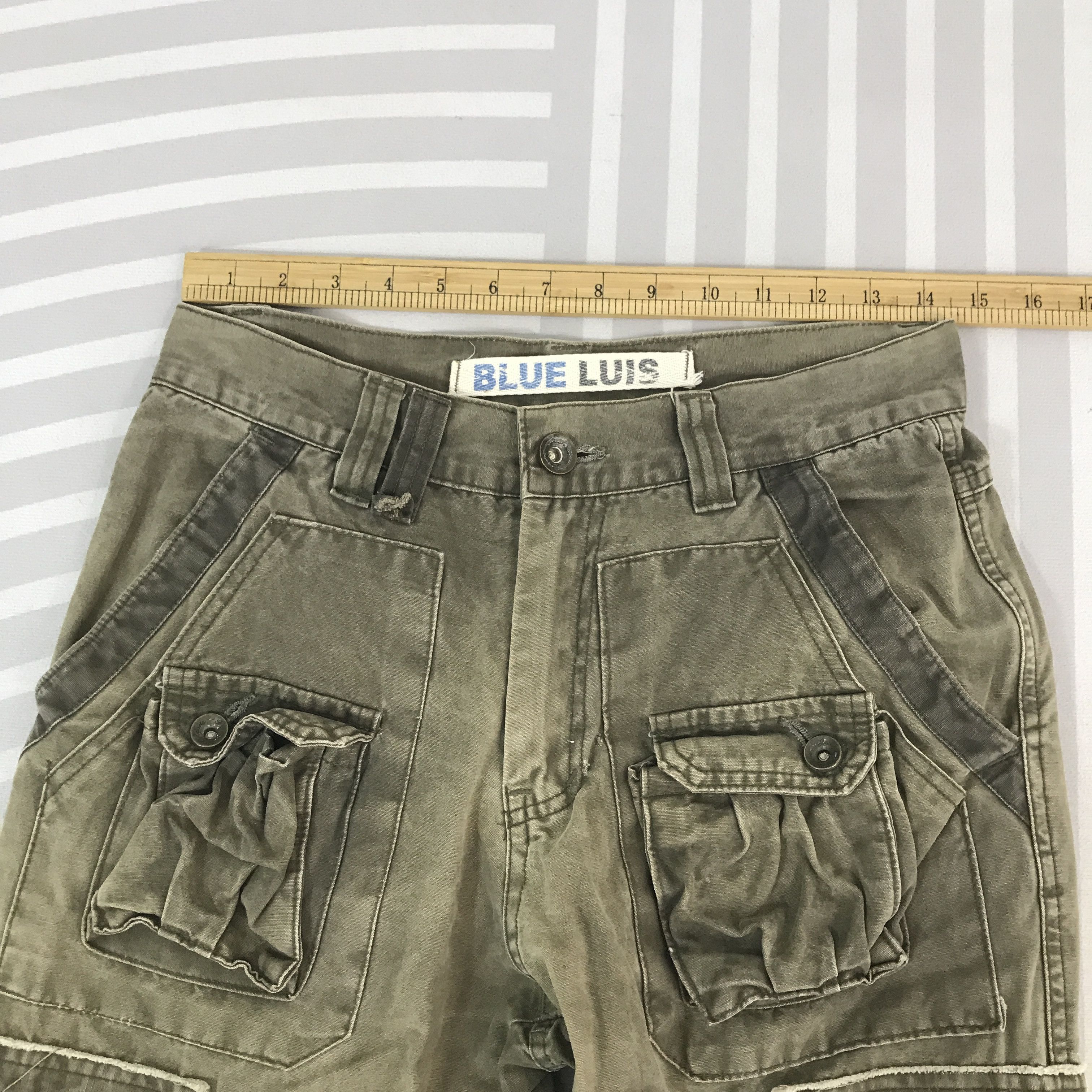 Japanese Brand Vintage Blue luis Cargo Tactical pocket Bondage Pants Size US 27 - 7 Thumbnail