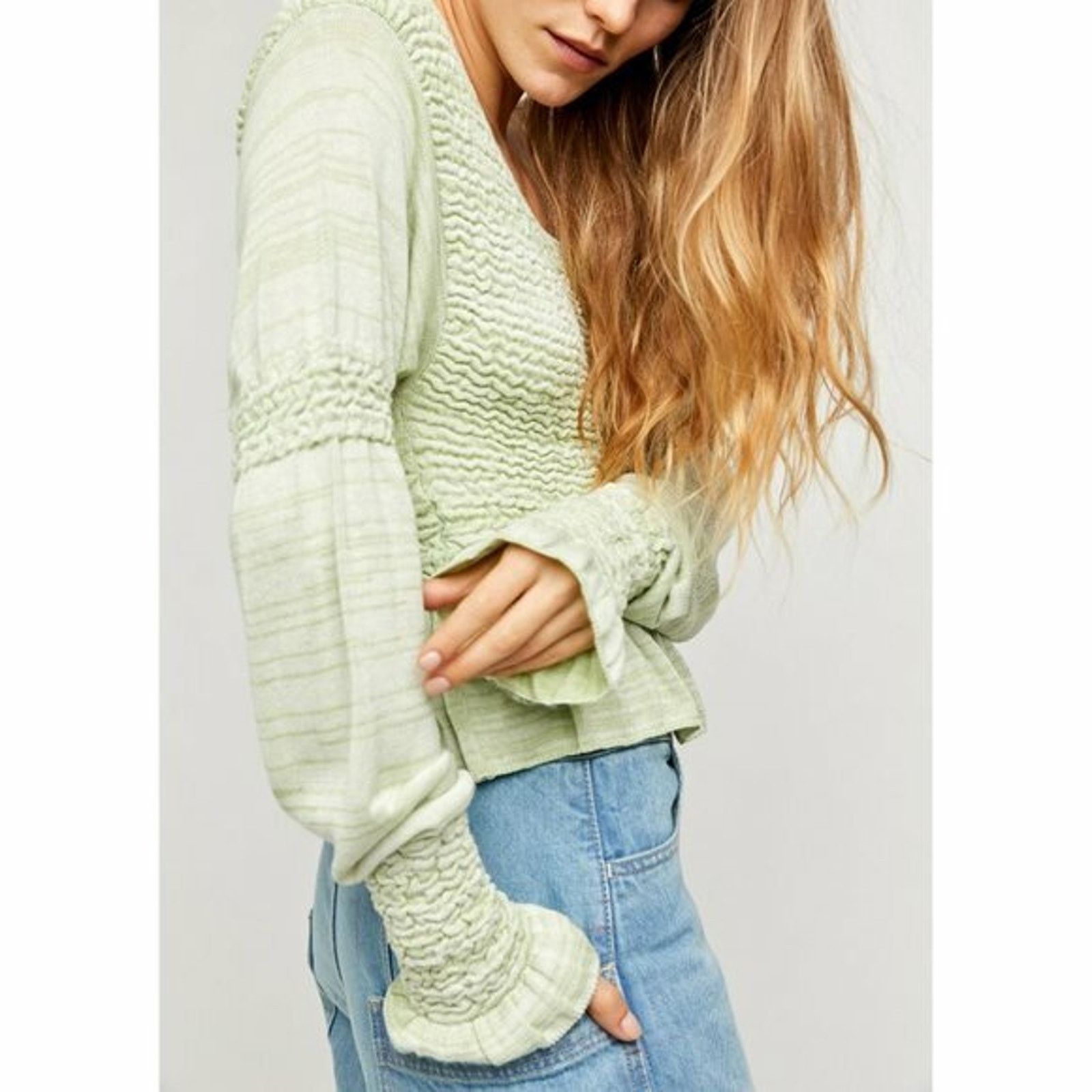 Free People Free People Free Spirit Pullover Seafoam Size XS, M A003003 Size M / US 6-8 / IT 42-44 - 4 Thumbnail