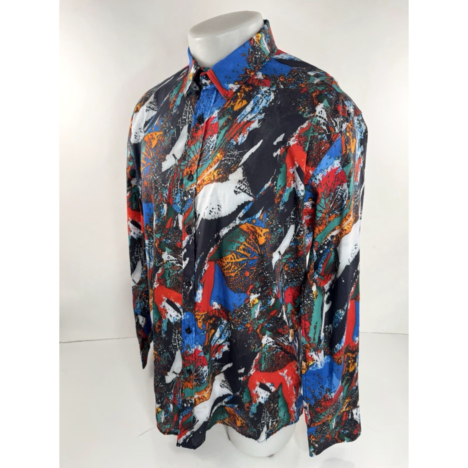 Other One Like No Other Colorful L Shirt Mens Long Sleeve Button-Up Multicolor 90s J4 Size US L / EU 52-54 / 3 - 2 Thumbnail