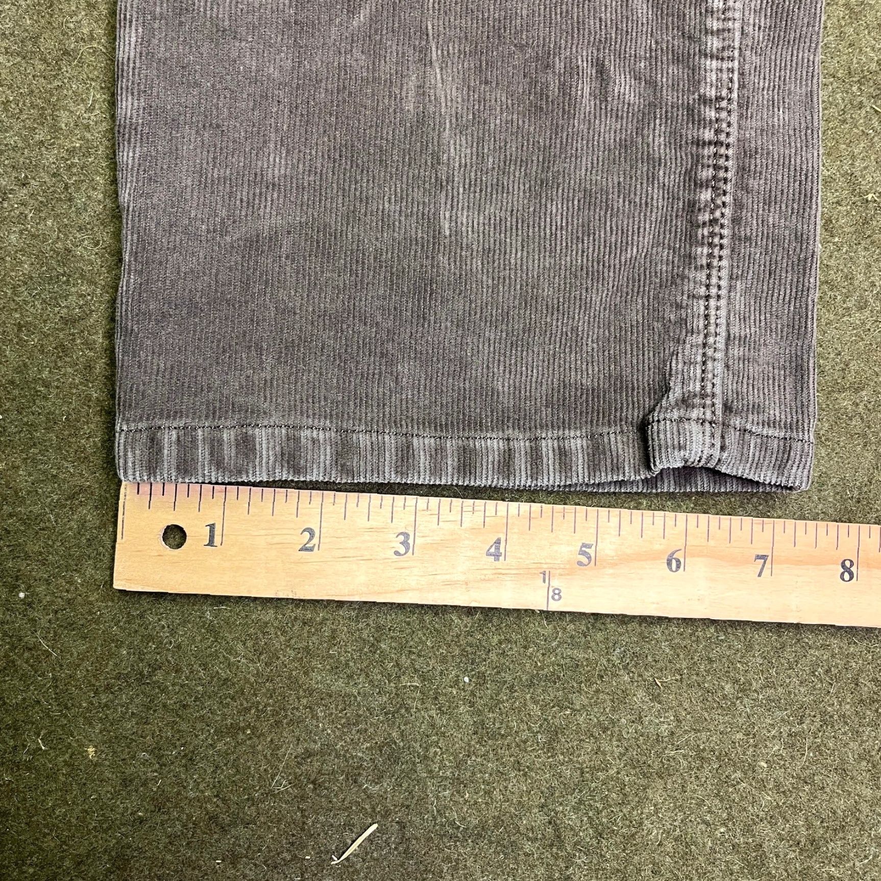 Volcom Volcom Mens 32x29 Gray Solver Modern Straight Corduroy Stretch Casual Workwear 5-Pocket Belted Button Zip Flat Front Cotton Size US 32 / EU 48 - 7 Thumbnail