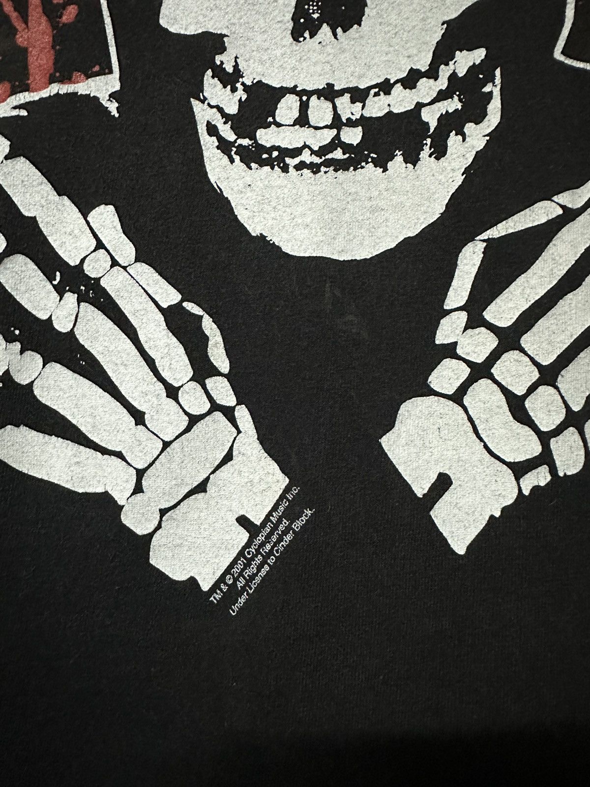 Band Tees Thrashed Vintage Misfits Horror Punk Promo Faded Tee Size US M / EU 48-50 / 2 - 3 Thumbnail