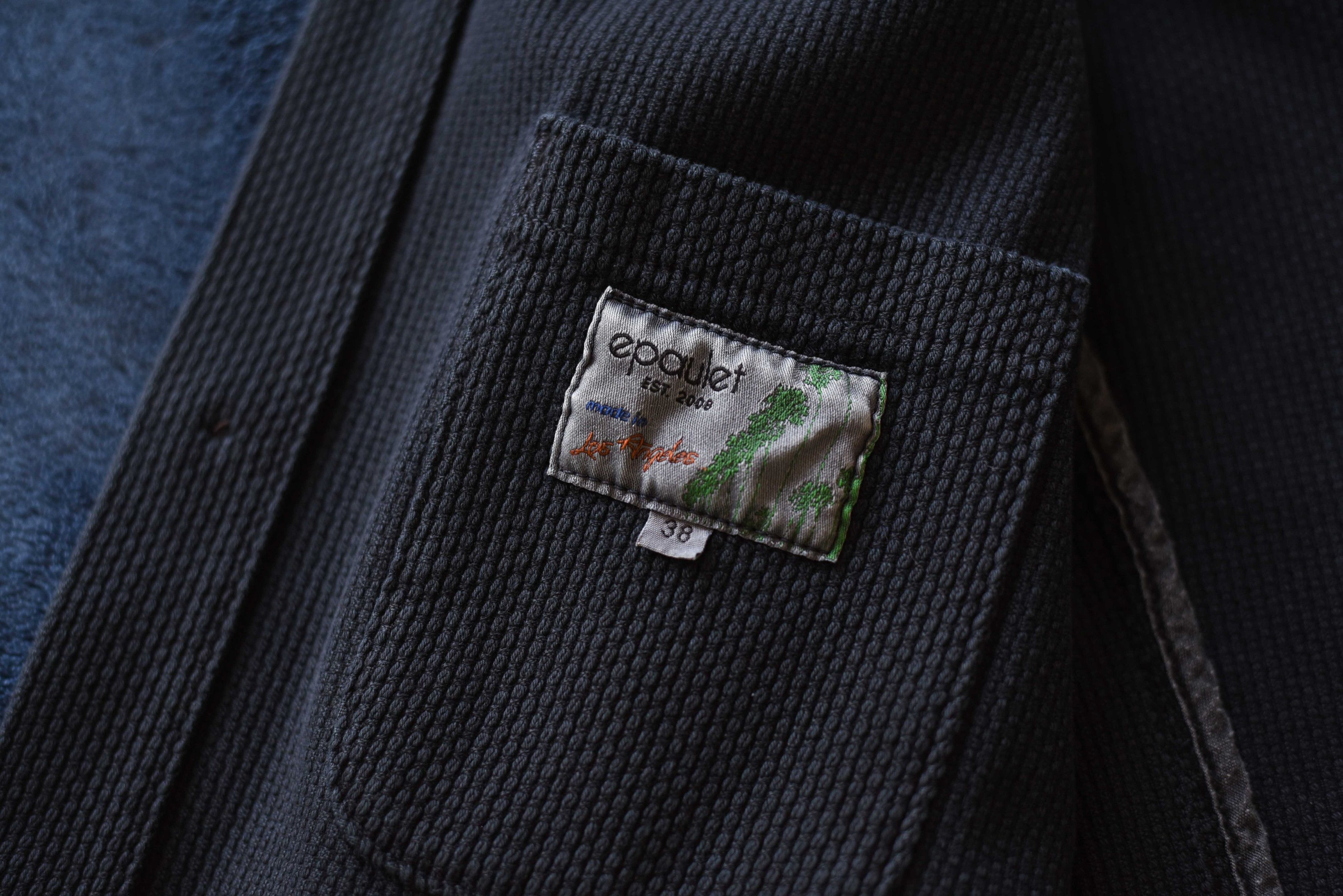 Epaulet Epaulet NYC LA Doyle Chore Coat Jacket - Black Sashiko 38 M Size US M / EU 48-50 / 2 - 9 Thumbnail